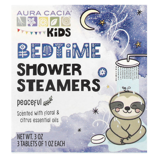 Peaceful Kids Bedtime Shower Steamers by Aura Cacia - 3 Pack - Image 1