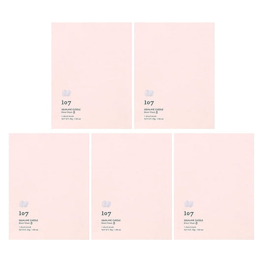107 Beauty, Squalane Cuddle, Beauty Sheet Masks, 5 Sheets, 1.06 oz (30 g) Each
