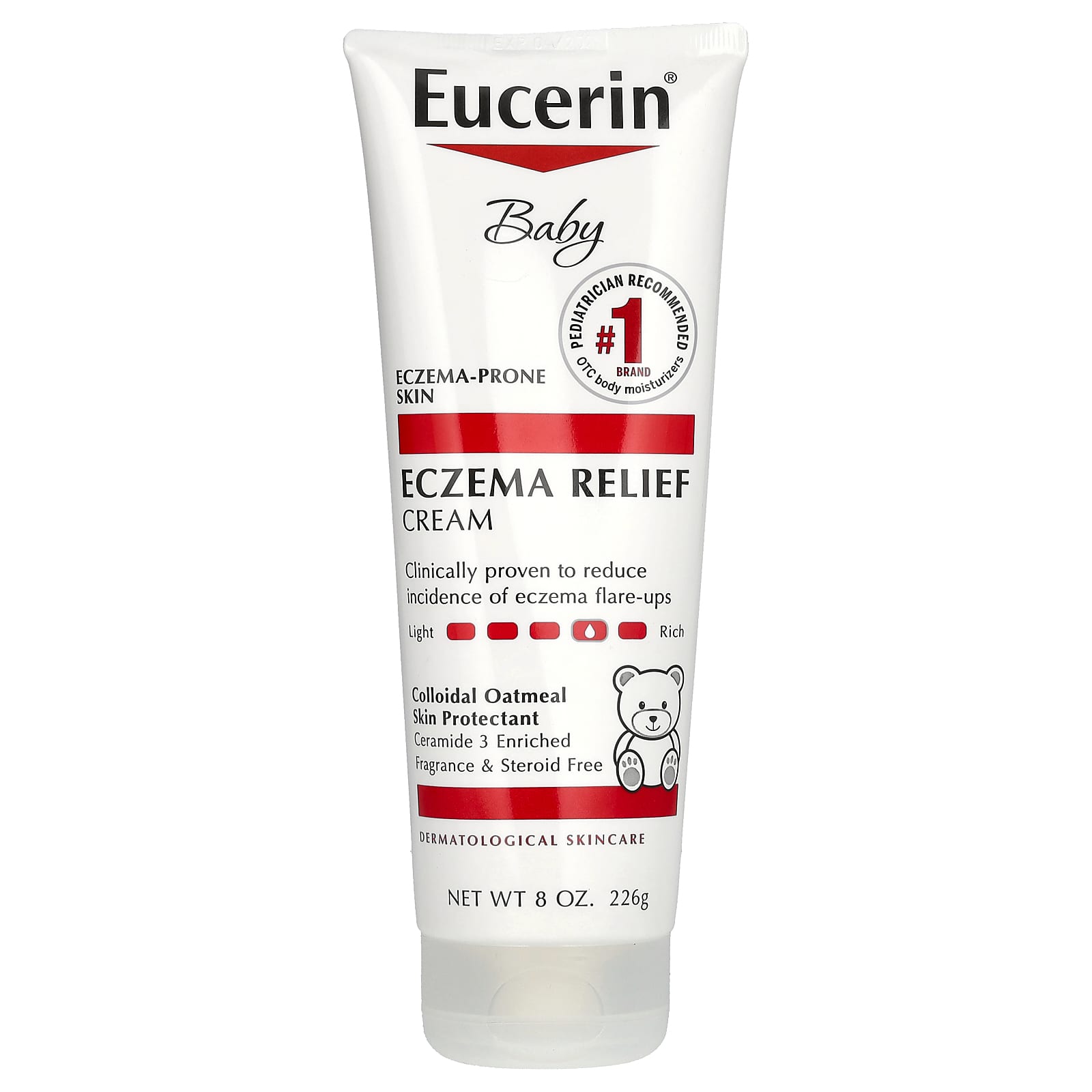 Fragrance Free Eczema Relief Cream by Eucerin, 8 oz (226g) - Image 1
