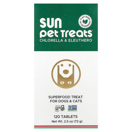 Sun Chlorella, Sun Pet Treats™, Chlorella & Eleuthero, For Dogs & Cats, 120 Tablets - Image 1