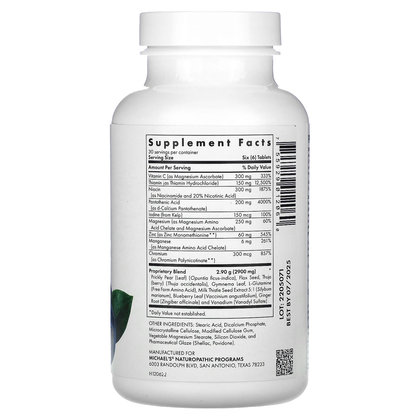 Michael's Health, Sugar Metabolism Factors, 180 Vegetarian Tablets - Image 2
