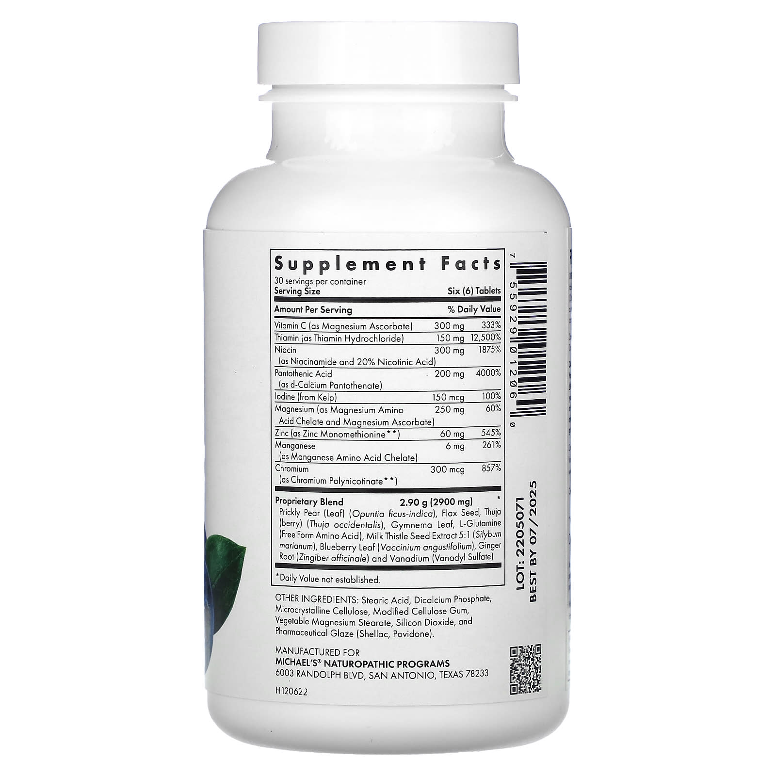 Michael's Health, Sugar Metabolism Factors, 180 Vegetarian Tablets - Image 2