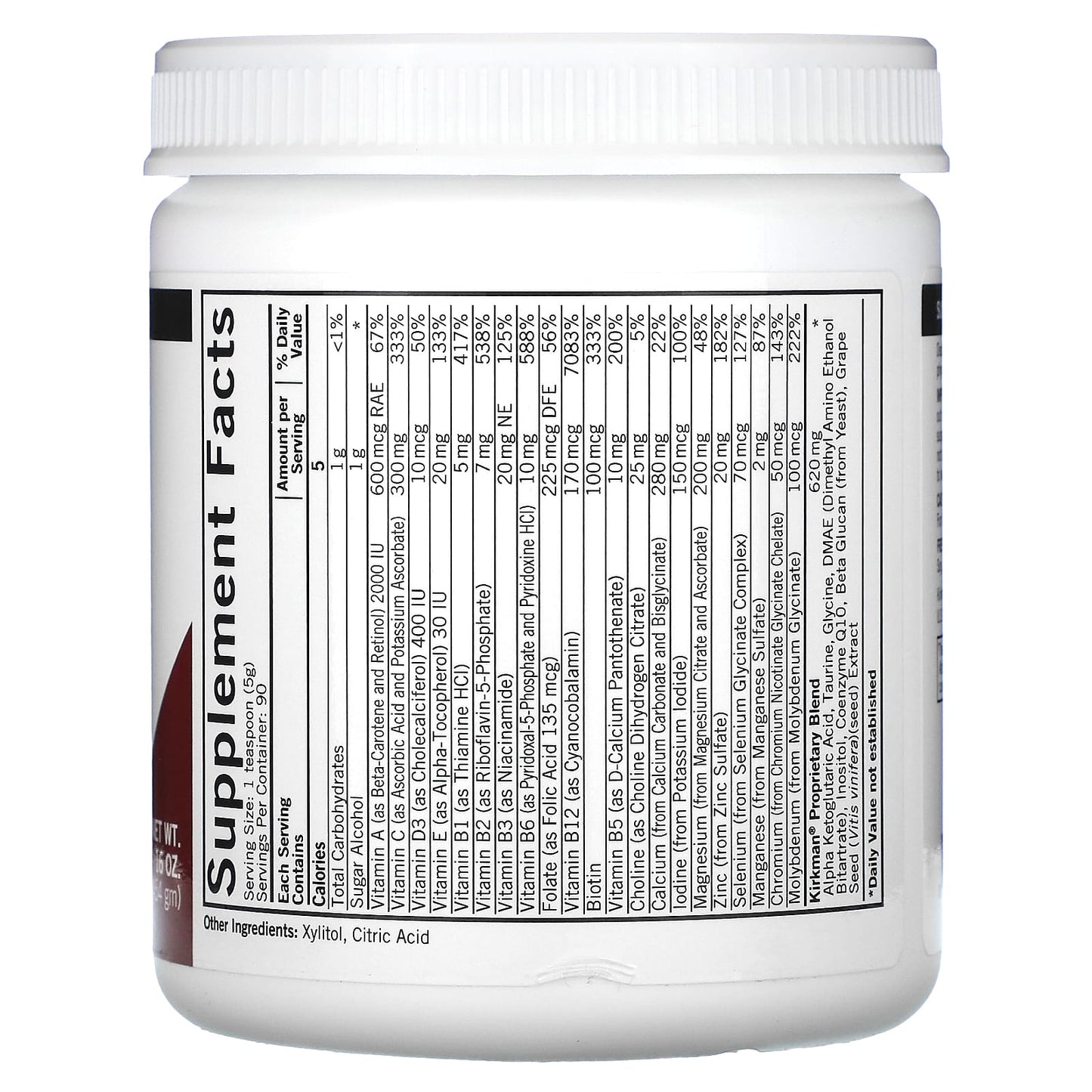 Kirkman Labs, Spectrum Complete II Powder, Unflavored, 16 oz (454 gm) - Image 2