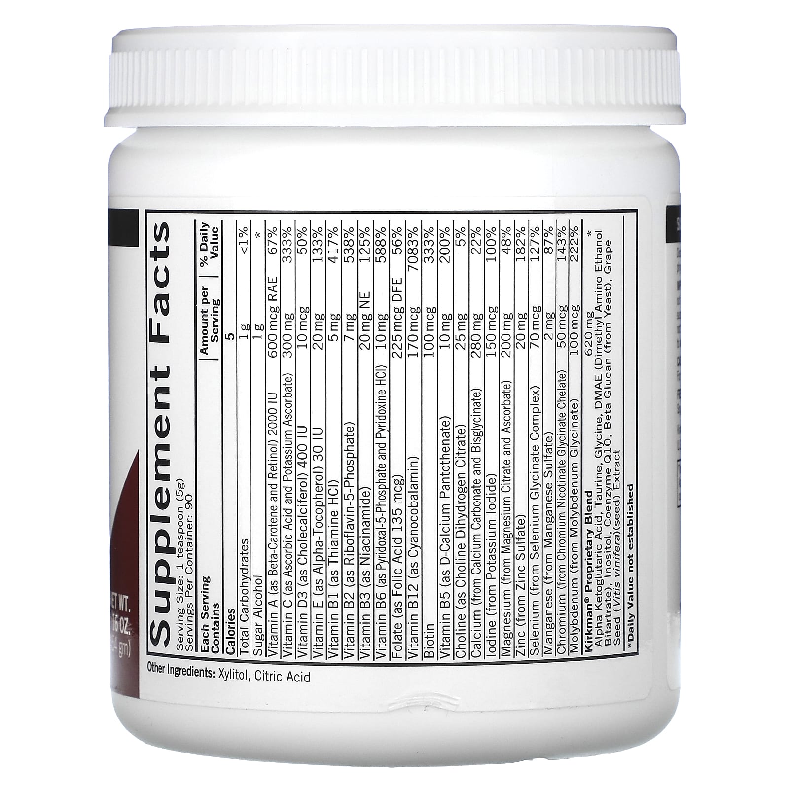 Kirkman Labs, Spectrum Complete II Powder, Unflavored, 16 oz (454 gm) - Image 2