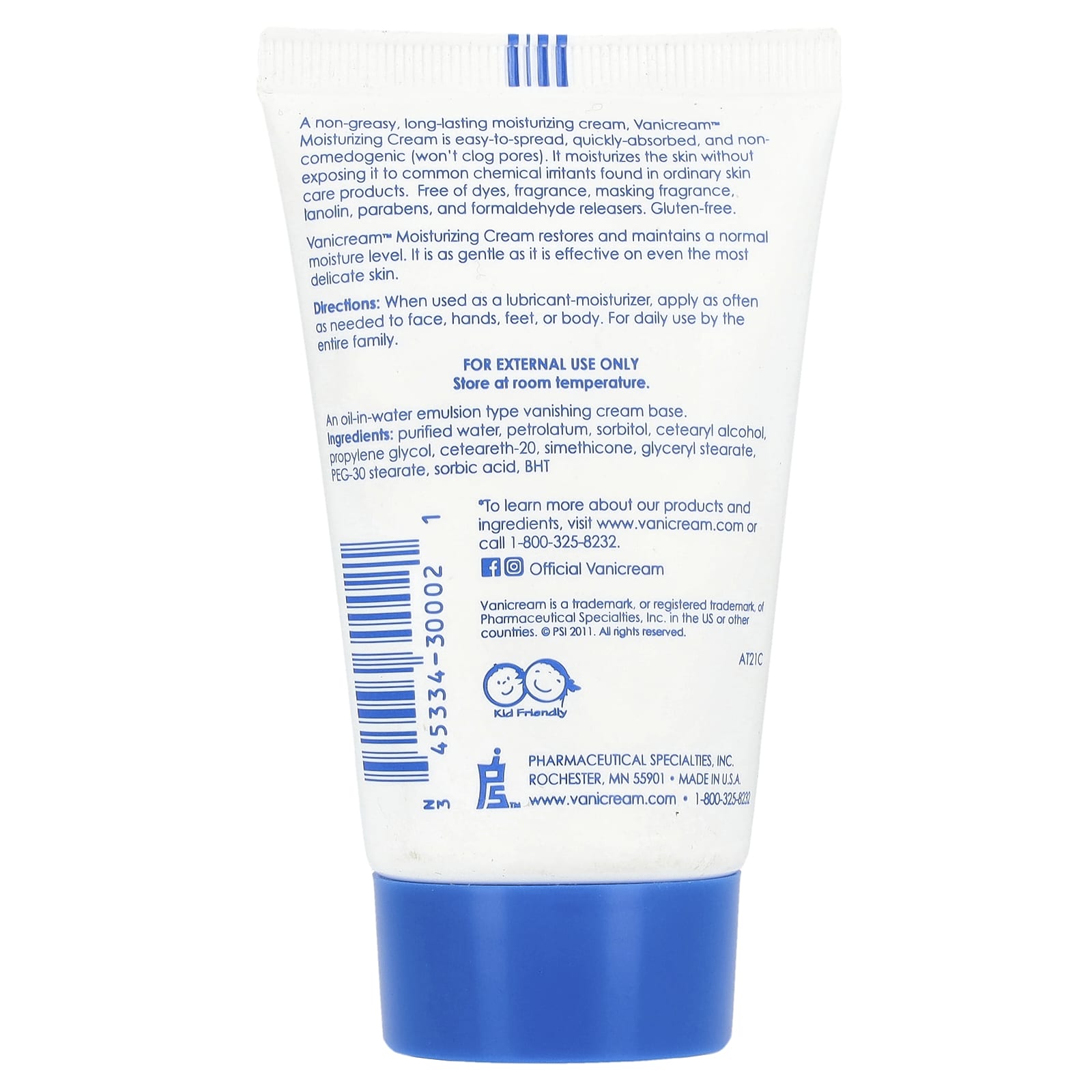 Vanicream, Moisturizing Cream, For Sensitive Skin, Fragrance Free, 2 oz (57 g) - Image 2
