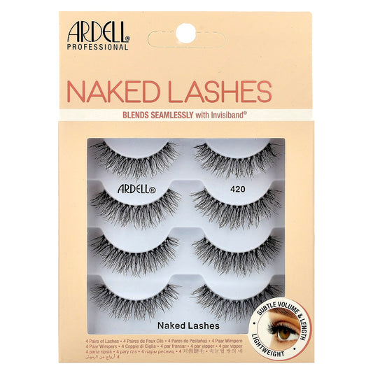 Ardell Naked Lashes 420, 4 Pairs - Natural, Lightweight, and Seductive - Image 1