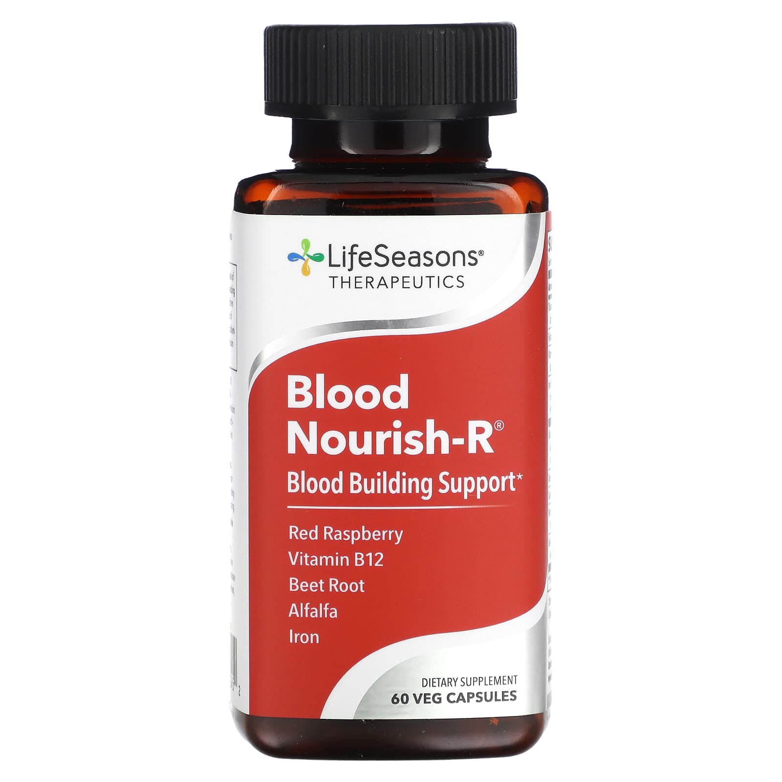 LifeSeasons, Blood Nourish-R, Blood Building Support, 60 Veg Capsules - Image 1