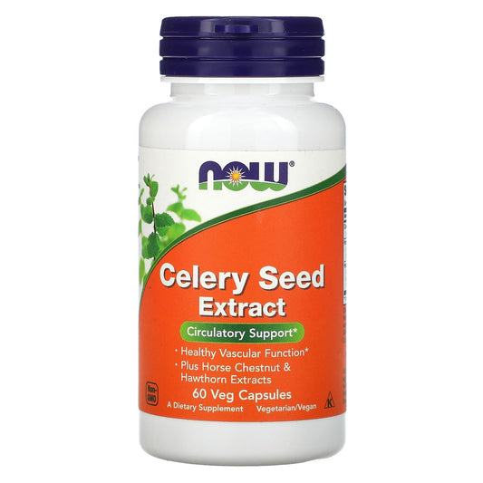 NOW Foods, Celery Seed Extract, 60 Veg Capsules - Image 1