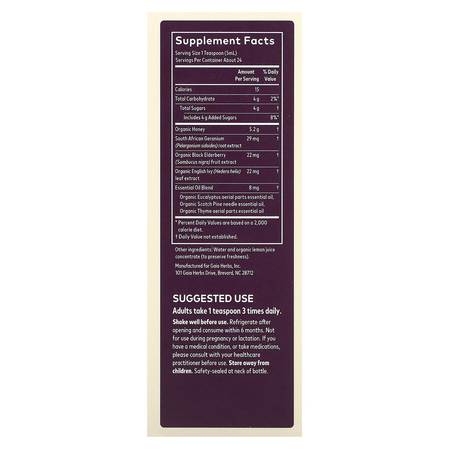 Soothe Dry Cough with Gaia Herbs Plant-Powered Formula, 4 fl oz - Image 2