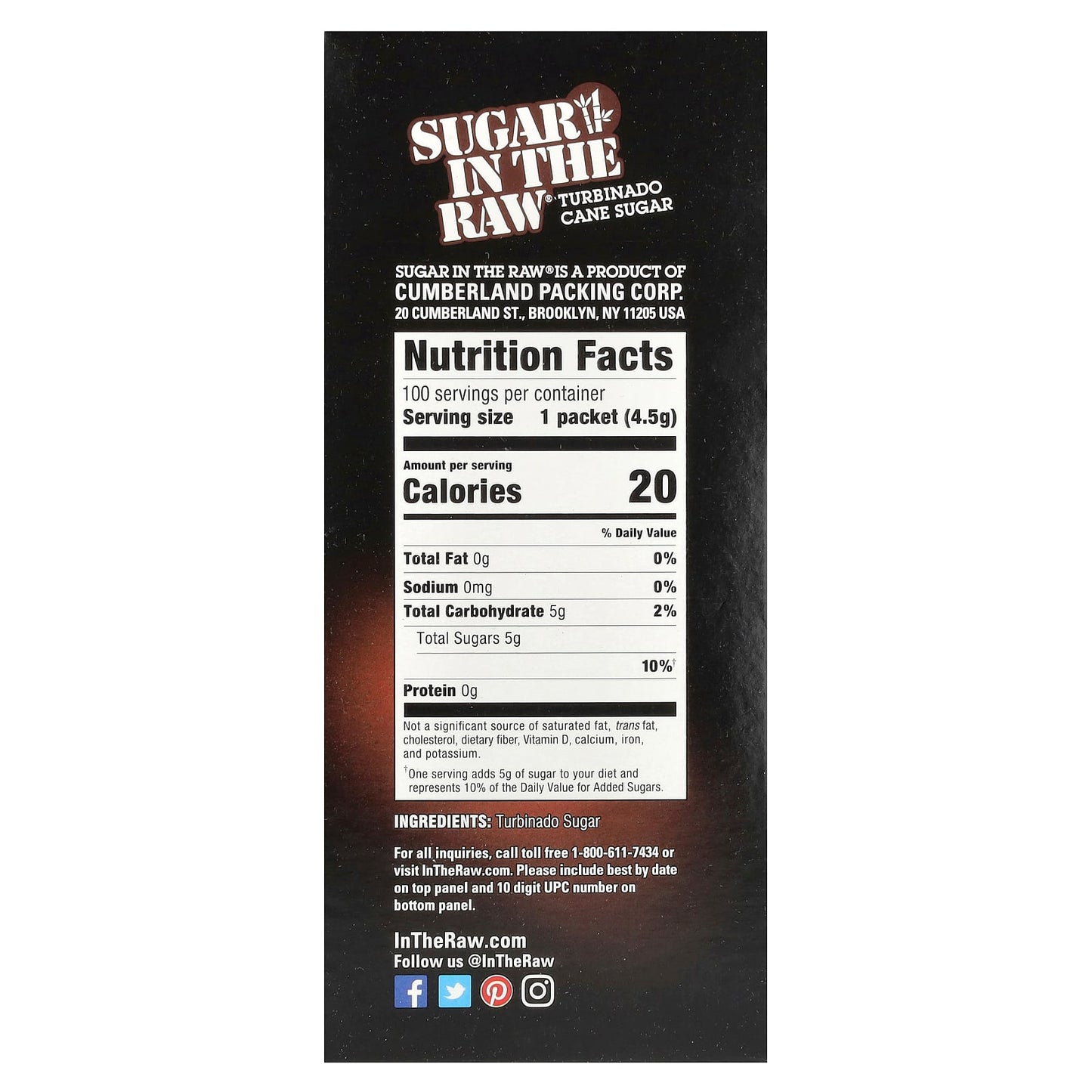 Sugar In The Raw, Turbinado Cane Sugar, Non-GMO, 100 Packets, 16 oz - Image 2