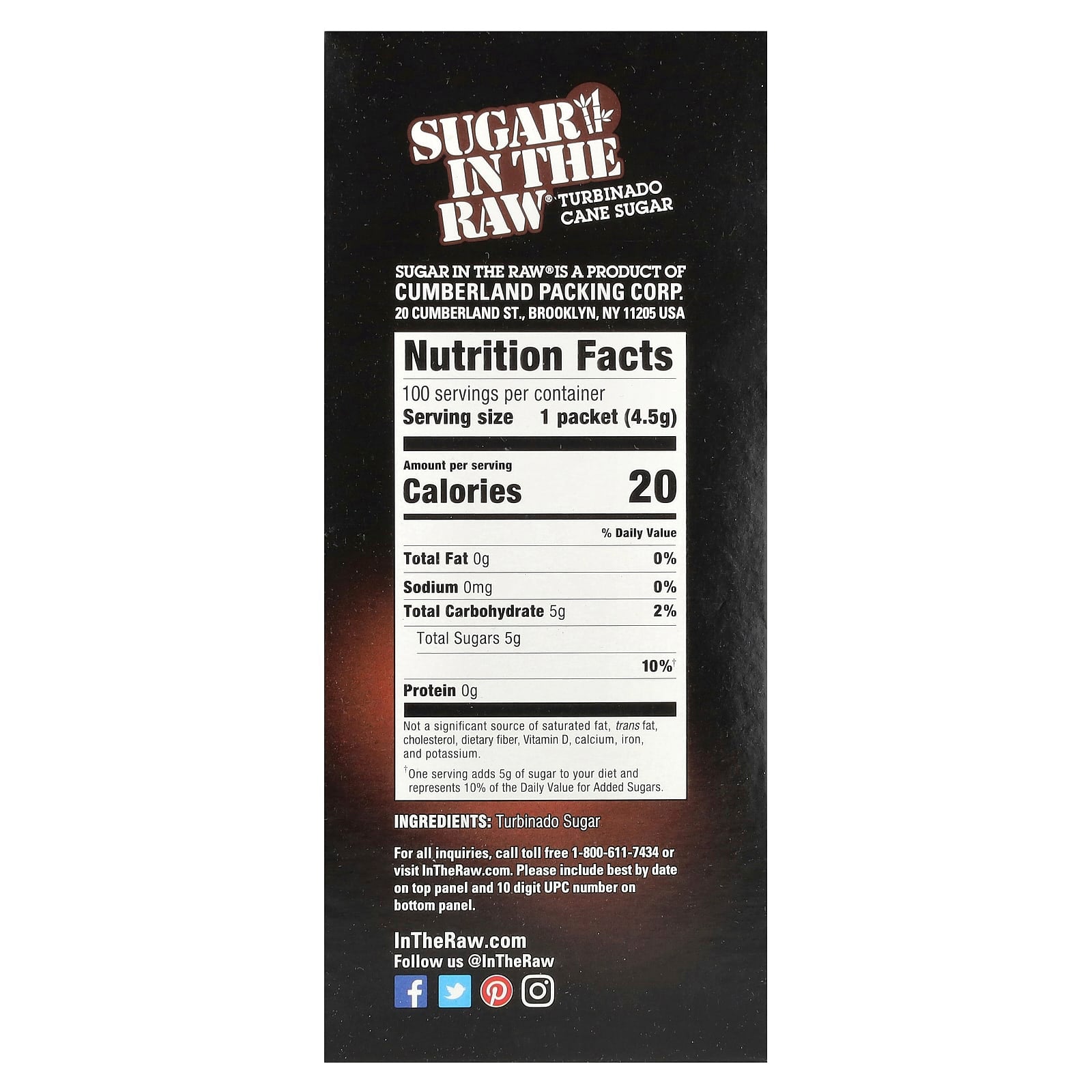 Sugar In The Raw, Turbinado Cane Sugar, Non-GMO, 100 Packets, 16 oz - Image 2