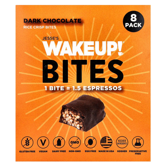 Dark Chocolate Rice Crisp Bites with Caffeine | Gluten Free, Vegan - Image 1