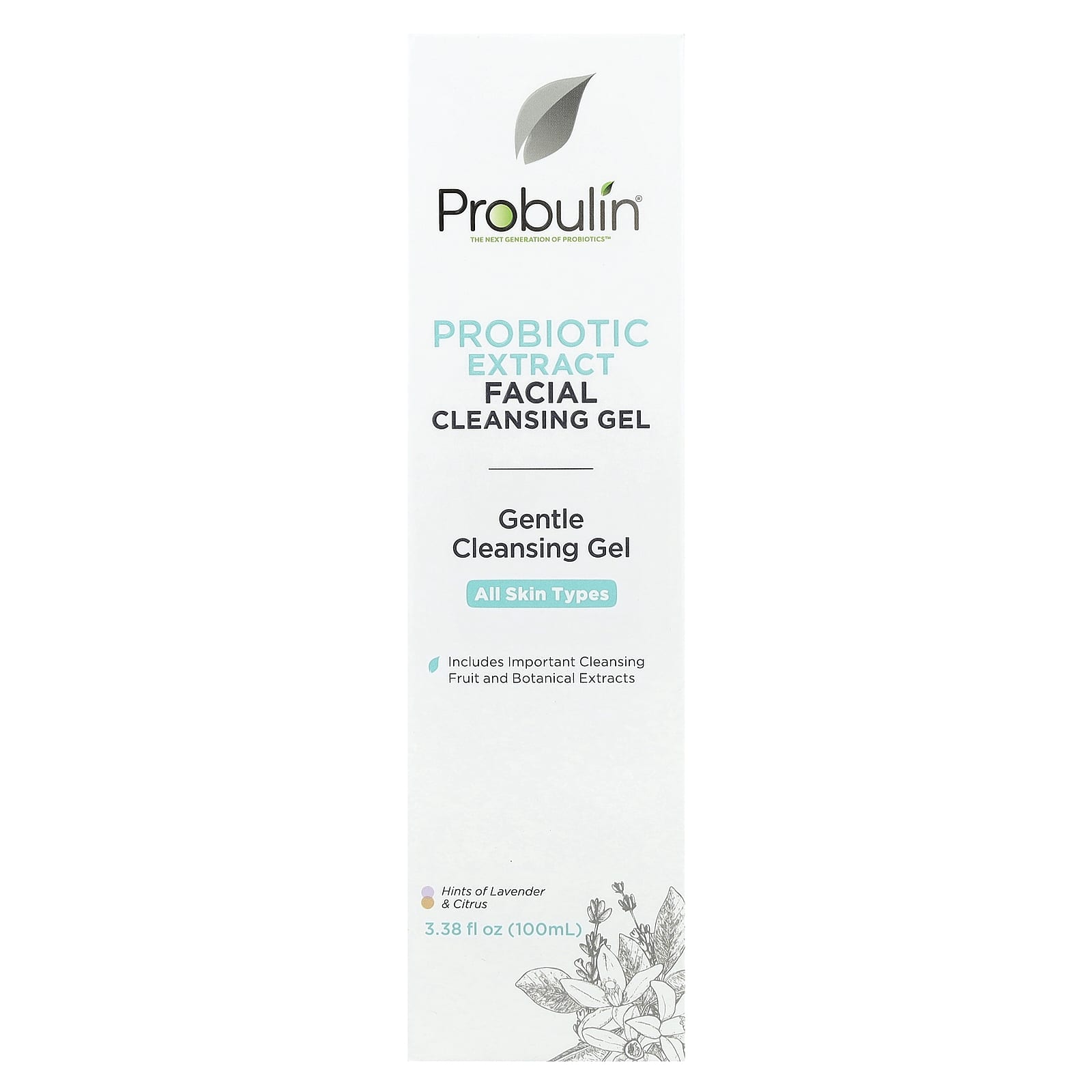 Probulin, Probiotic Extract Facial Cleansing Gel, Lavender & Citrus, 3.38 fl oz (100 ml) - Image 2