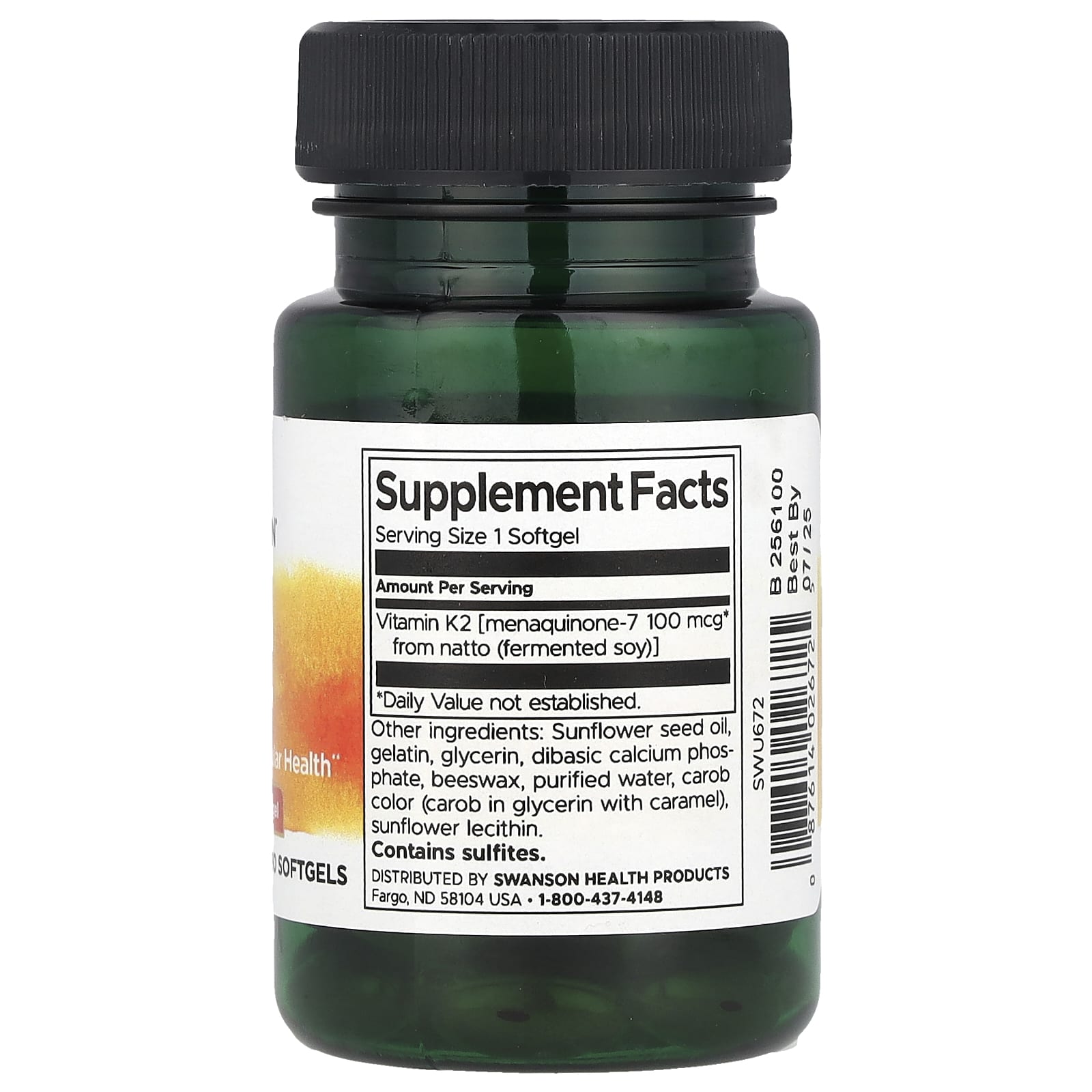 Swanson, Natural Vitamin K2, 100 mcg, 30 Softgels - Image 2