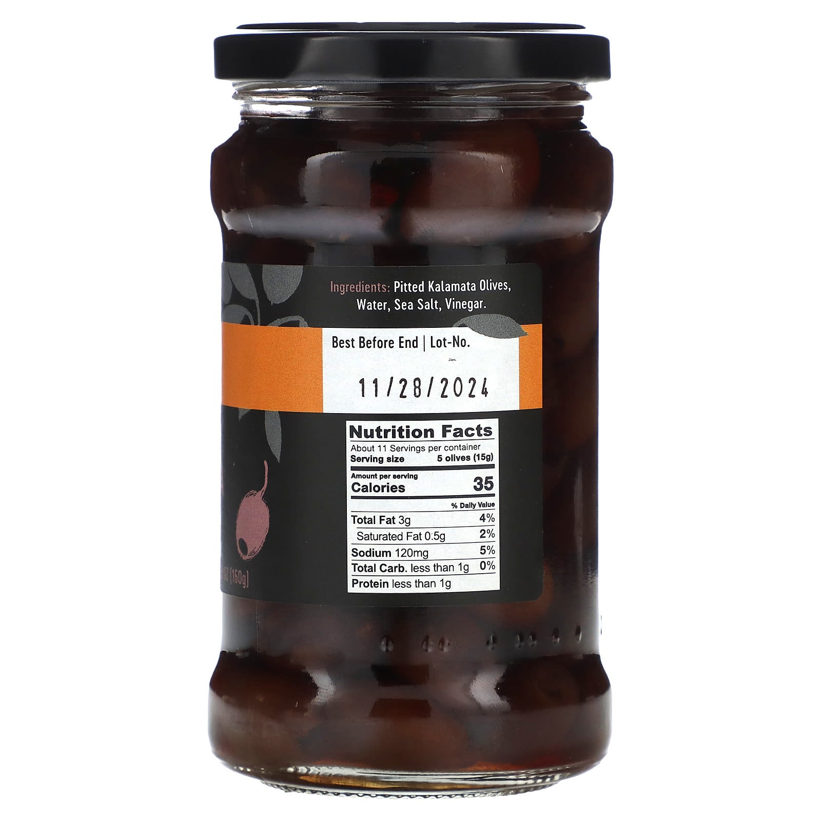 Authentic Greek Pitted Kalamata Olives by Gaea, 10.2 oz (290g) - Image 2
