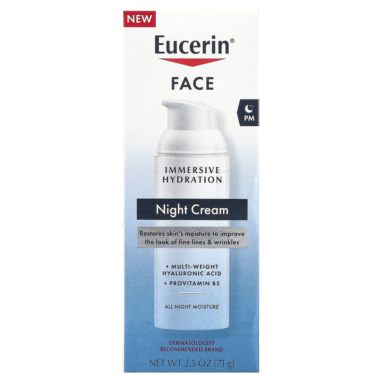 Eucerin Immersive Hydration Night Cream, Fragrance-Free, 2.5 oz - Image 2