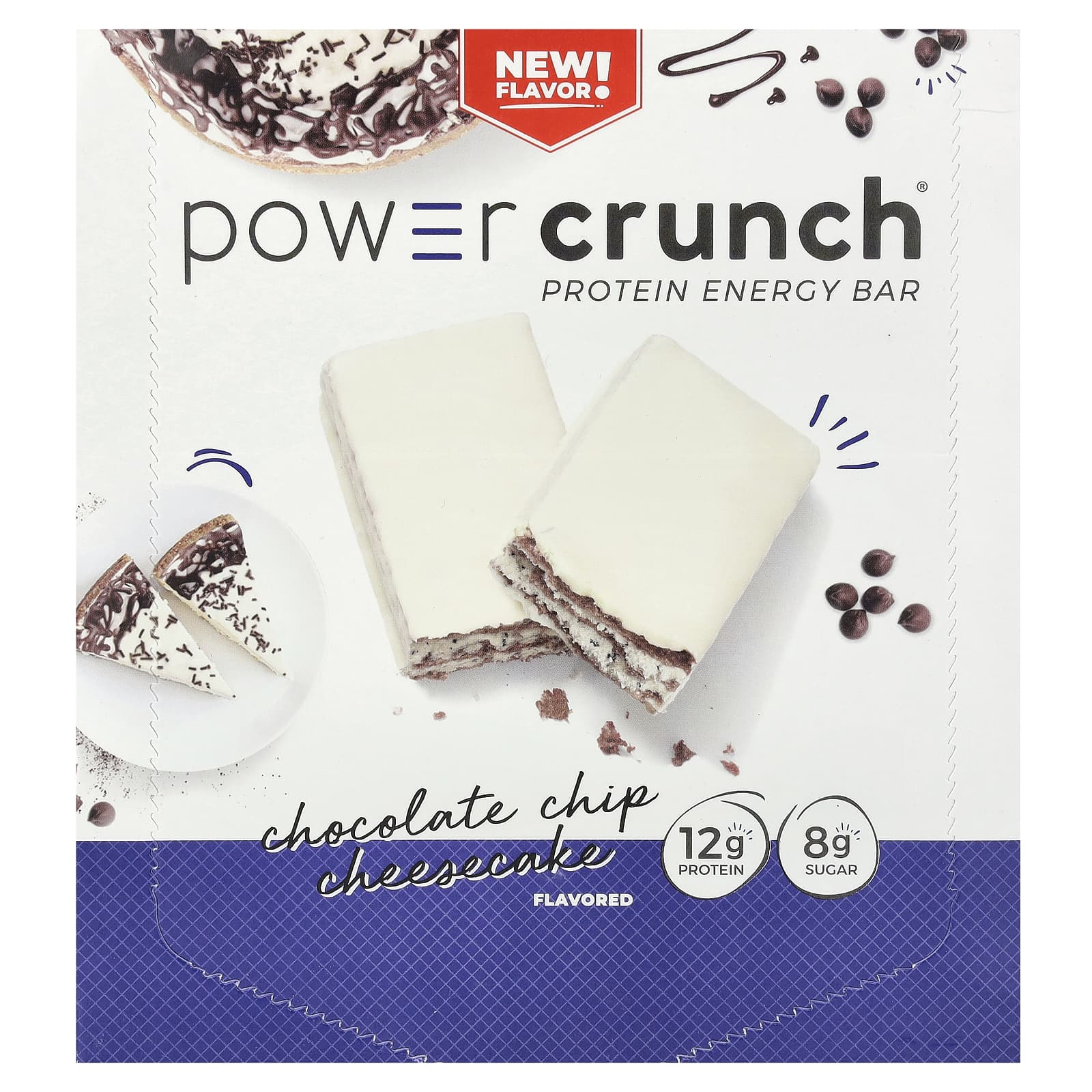Crave-Worthy Chocolate Chip Cheesecake Protein Bars by BNRG - 12g Protein, 12 Count - Image 1
