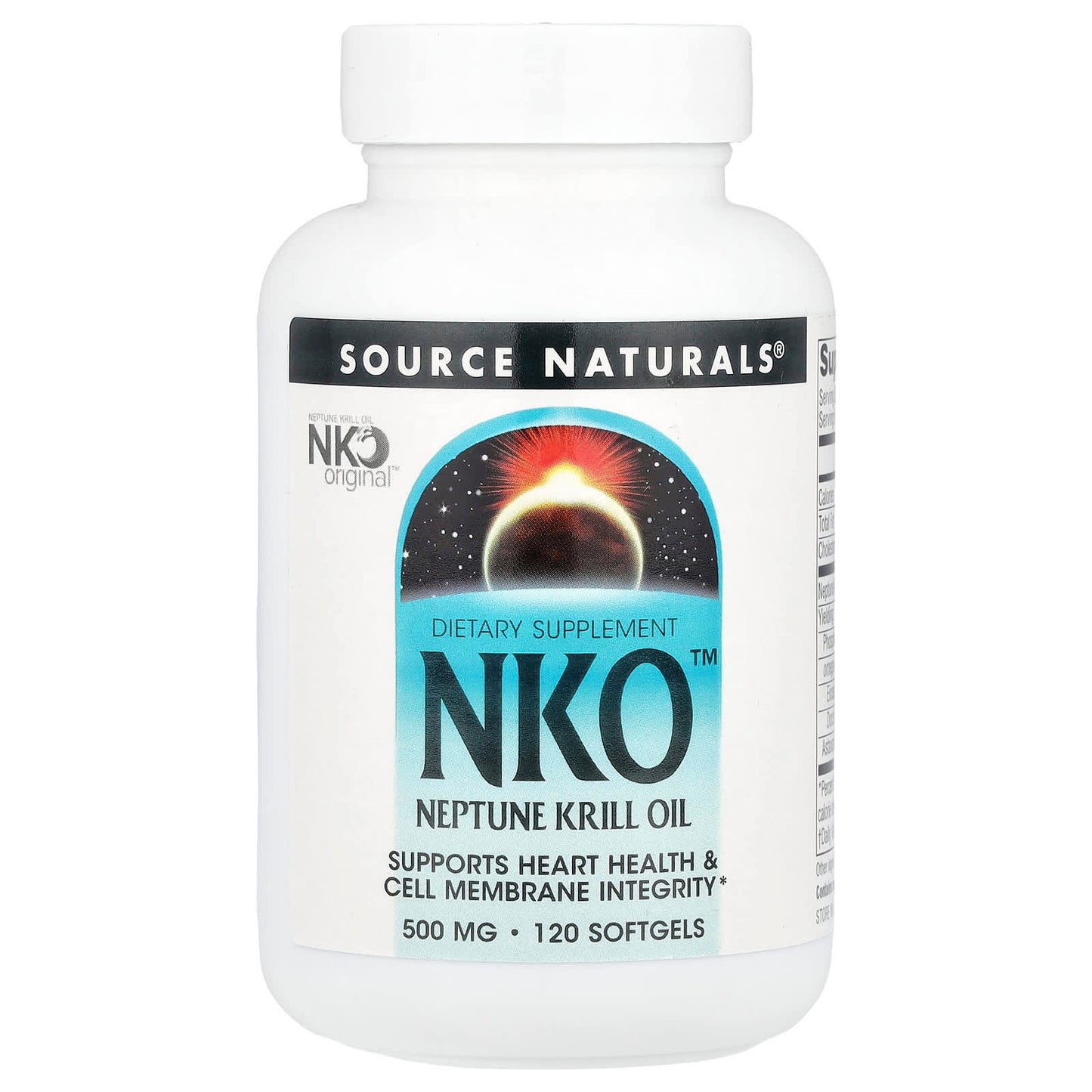 Source Naturals, NKO™, Neptune Krill Oil, 500 mg, 120 Softgels - Image 1