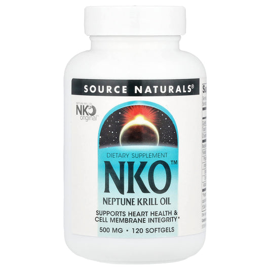Source Naturals, NKO™, Neptune Krill Oil, 500 mg, 120 Softgels - Image 1