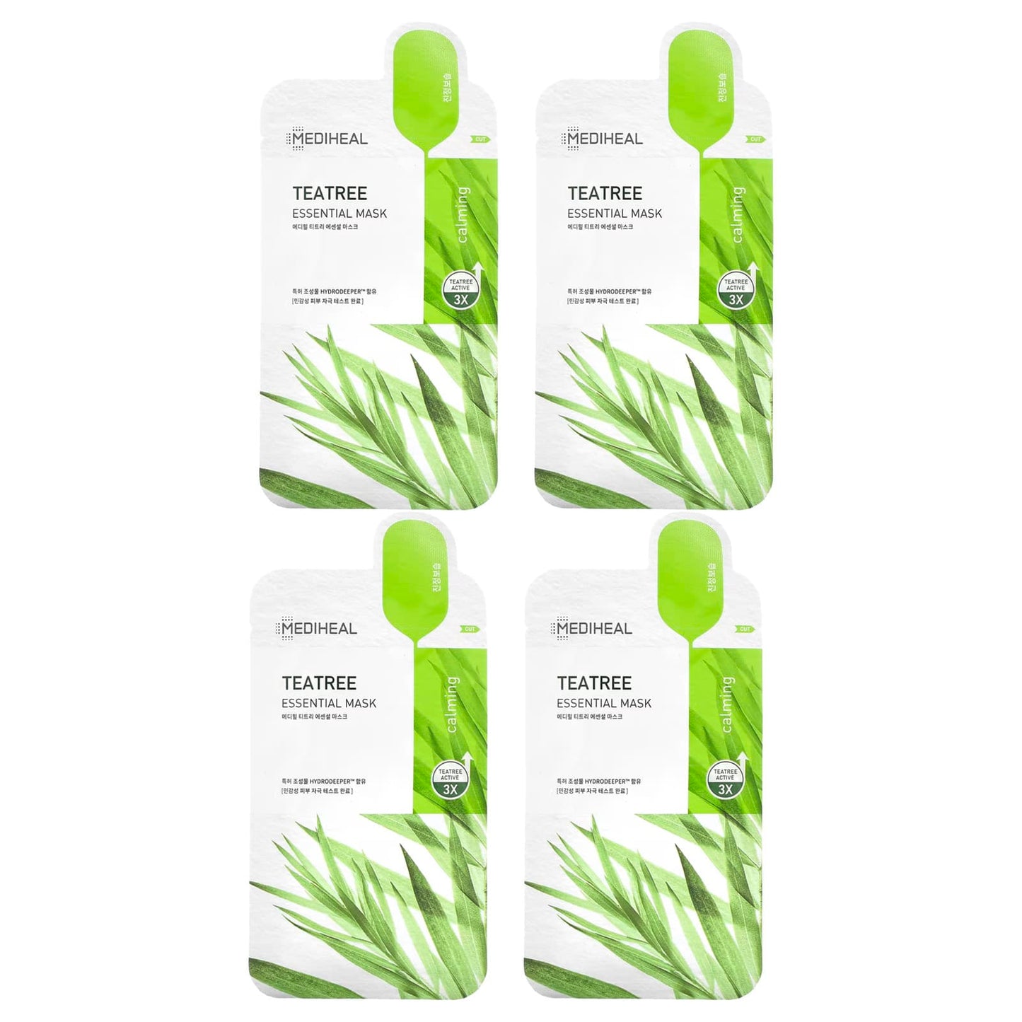 MEDIHEAL, Tea Tree, Essential Beauty Mask, 4 Sheets, 0.81 fl oz (24 ml) Each - Image 1