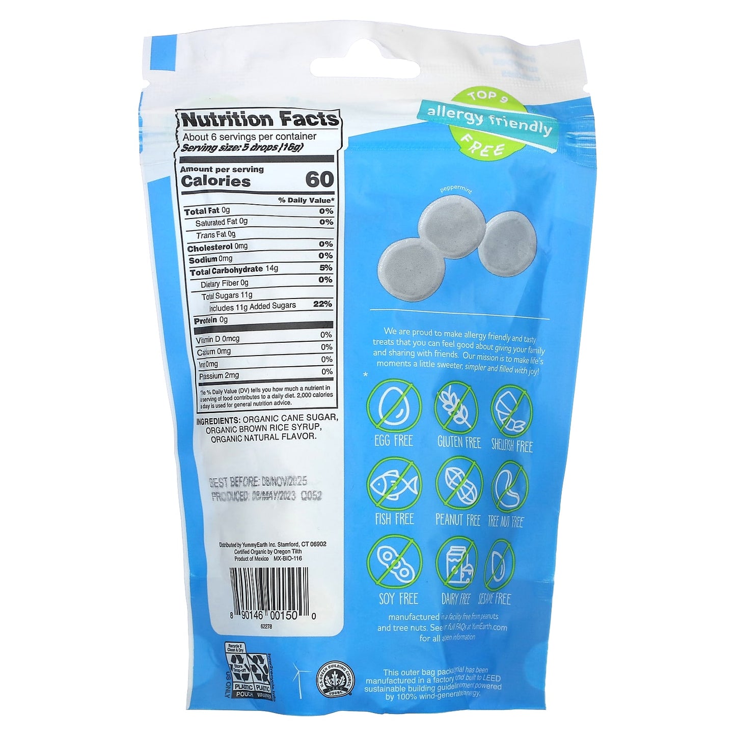 YumEarth, Organic Hard Candies, Peppermint, 3.3 oz (93.6 g) - Image 2