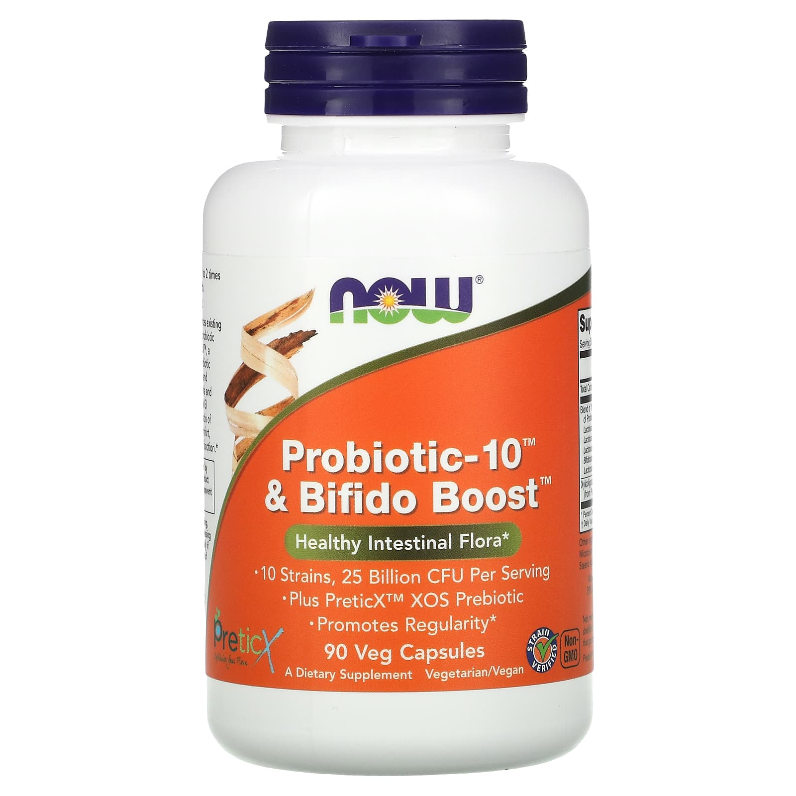 NOW Foods, Probiotic-10 & Bifido Boost, 90 Veg Capsules - Image 1