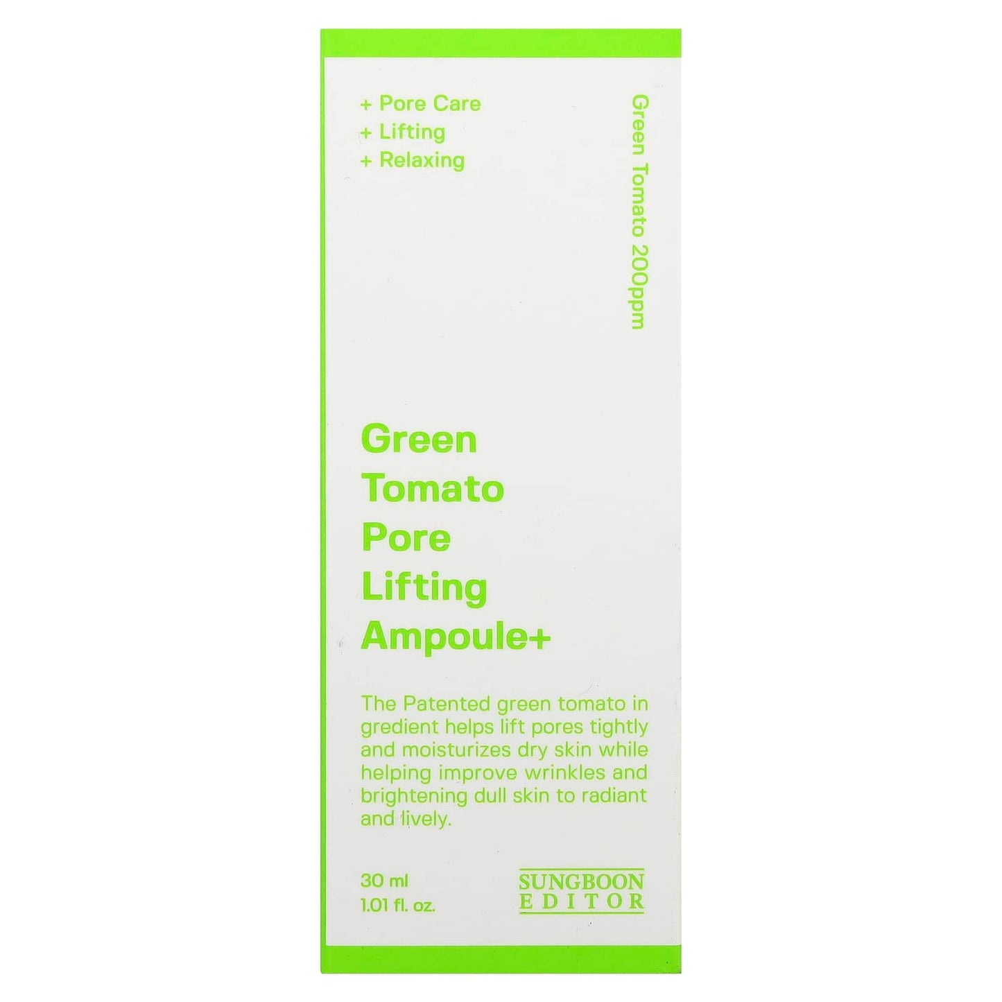 Sungboon Editor, Green Tomato Pore Lifting Ampoule+, 1.01 fl oz (30 ml) - Image 2