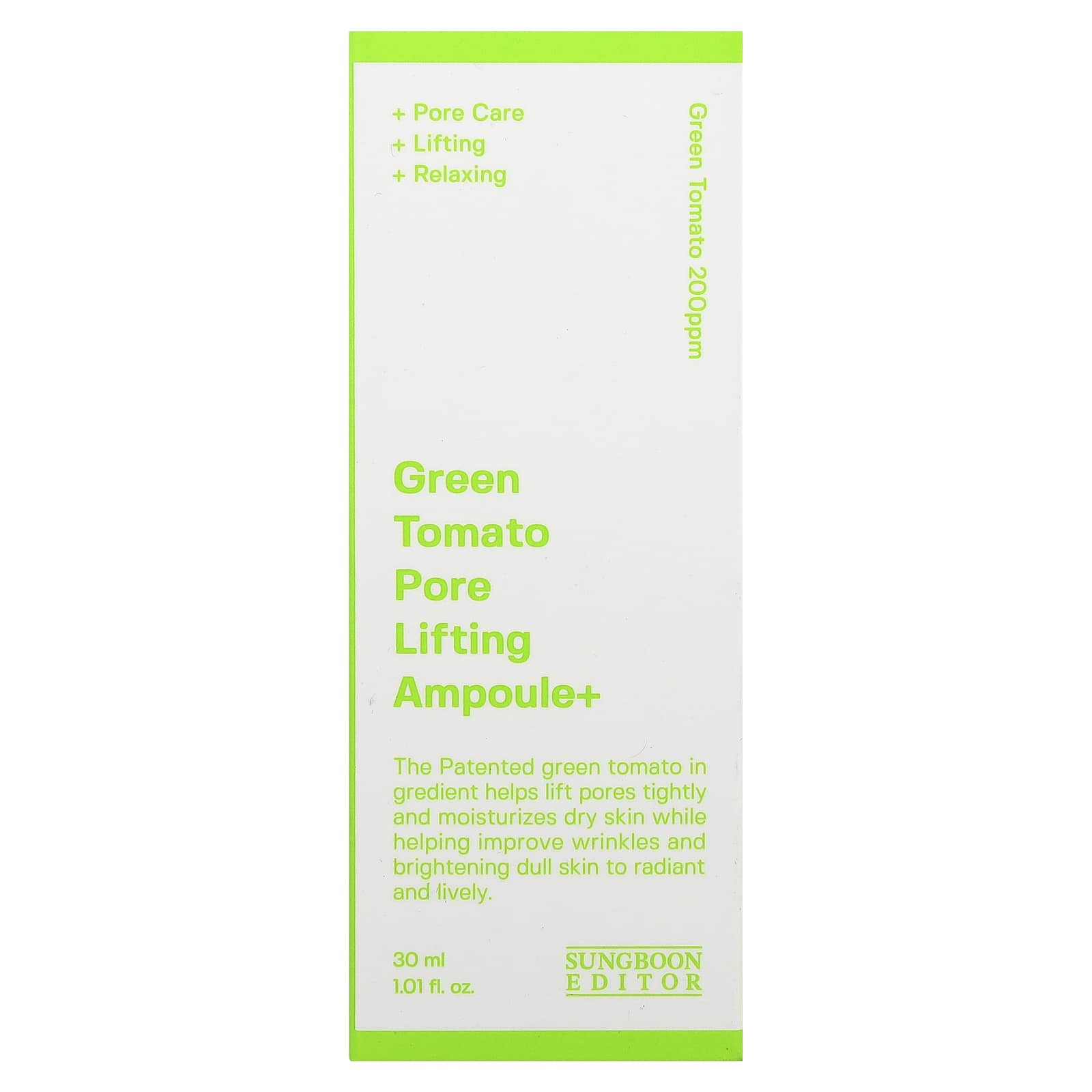 Sungboon Editor, Green Tomato Pore Lifting Ampoule+, 1.01 fl oz (30 ml) - Image 2