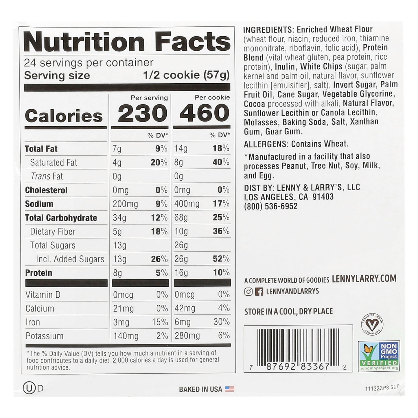 Lenny & Larry's, The Complete Cookie®, Choc-O-Mint, 12 Cookies, 4 oz (113 g) Each - Image 2