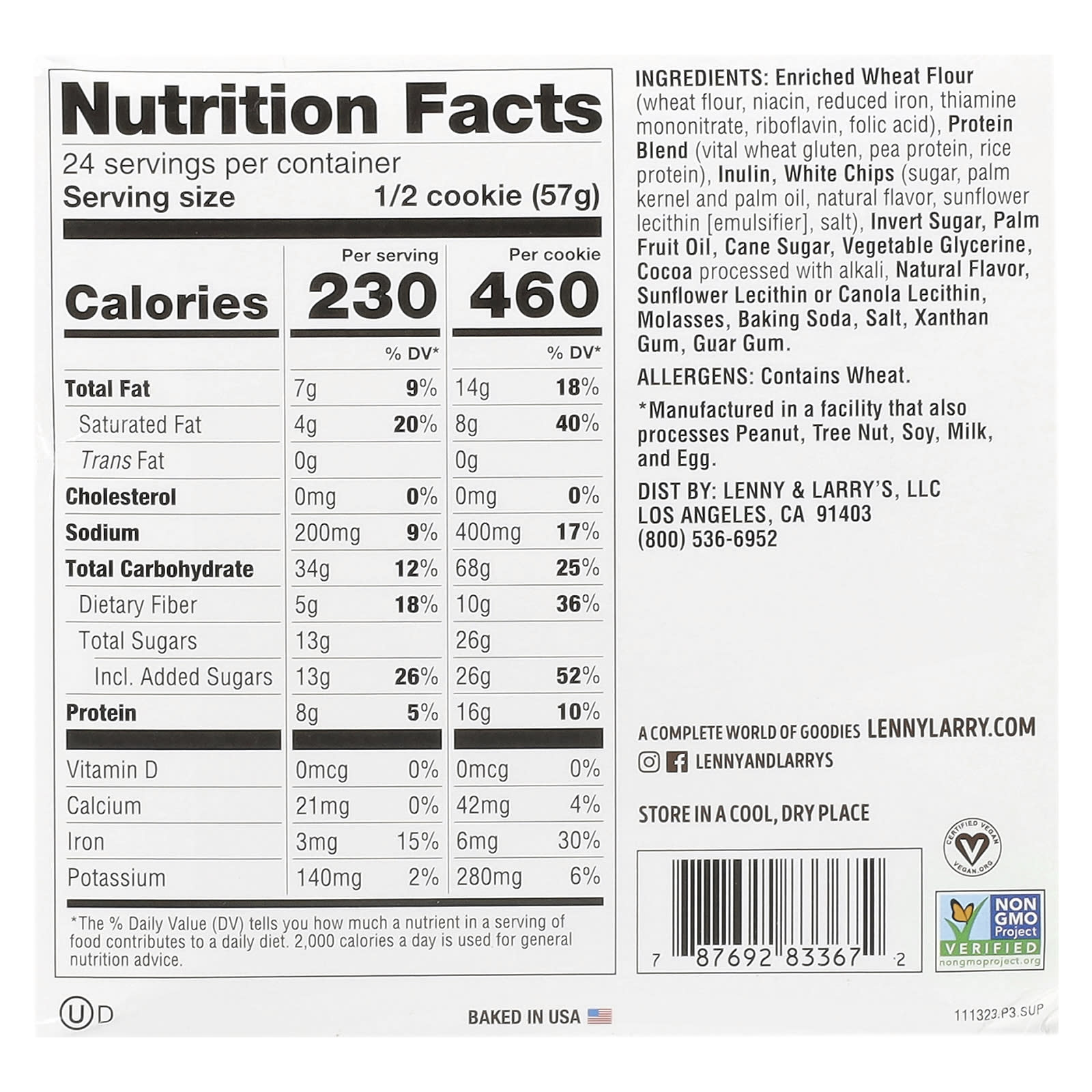 Lenny & Larry's, The Complete Cookie®, Choc-O-Mint, 12 Cookies, 4 oz (113 g) Each - Image 2