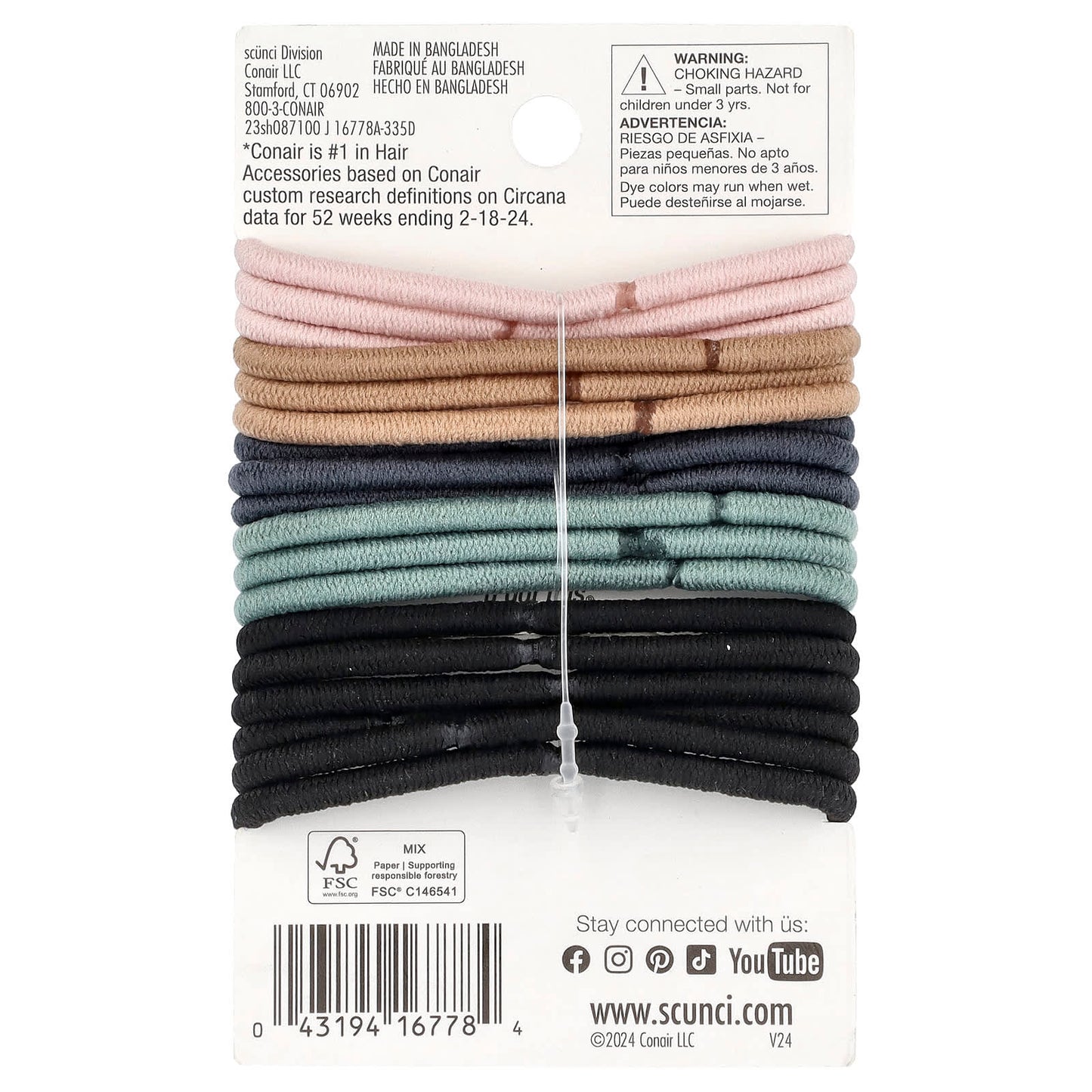 Scunci, No Damage® Elastics, All Hair, All Day Medium Hold, 18 Pieces - Image 2