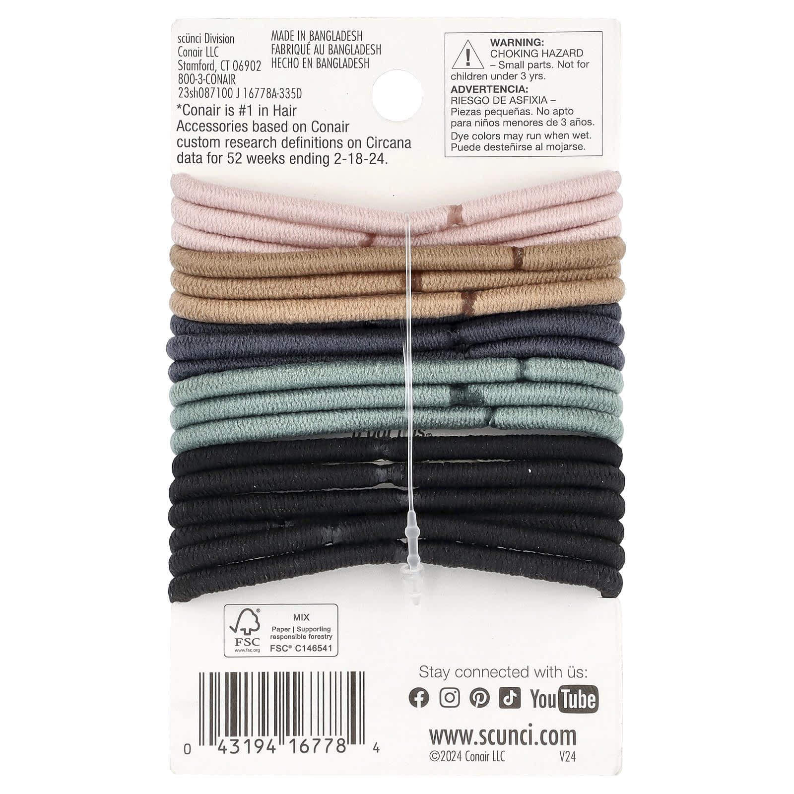 Scunci, No Damage® Elastics, All Hair, All Day Medium Hold, 18 Pieces - Image 2