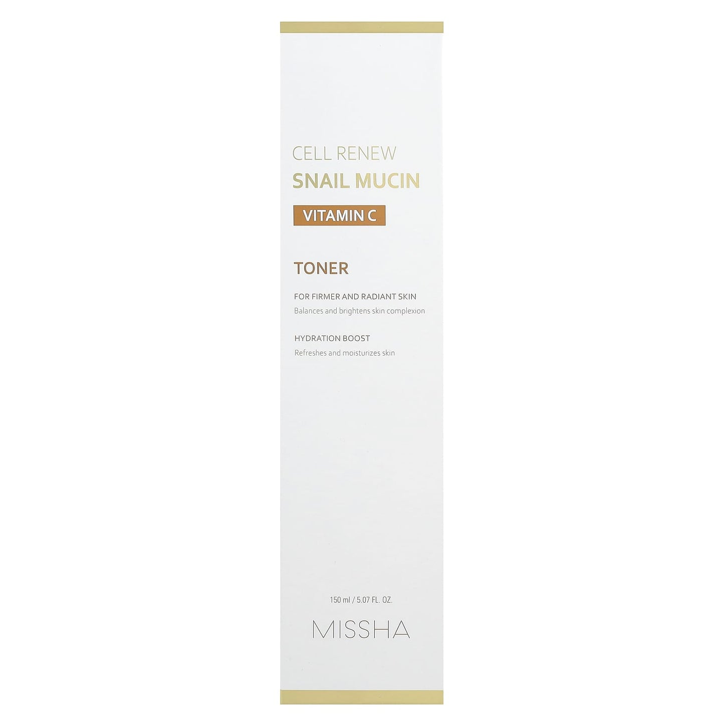 Missha, Cell Renew Snail Mucin, Vitamin C Toner, 5.07 fl oz (150 ml) - Image 2