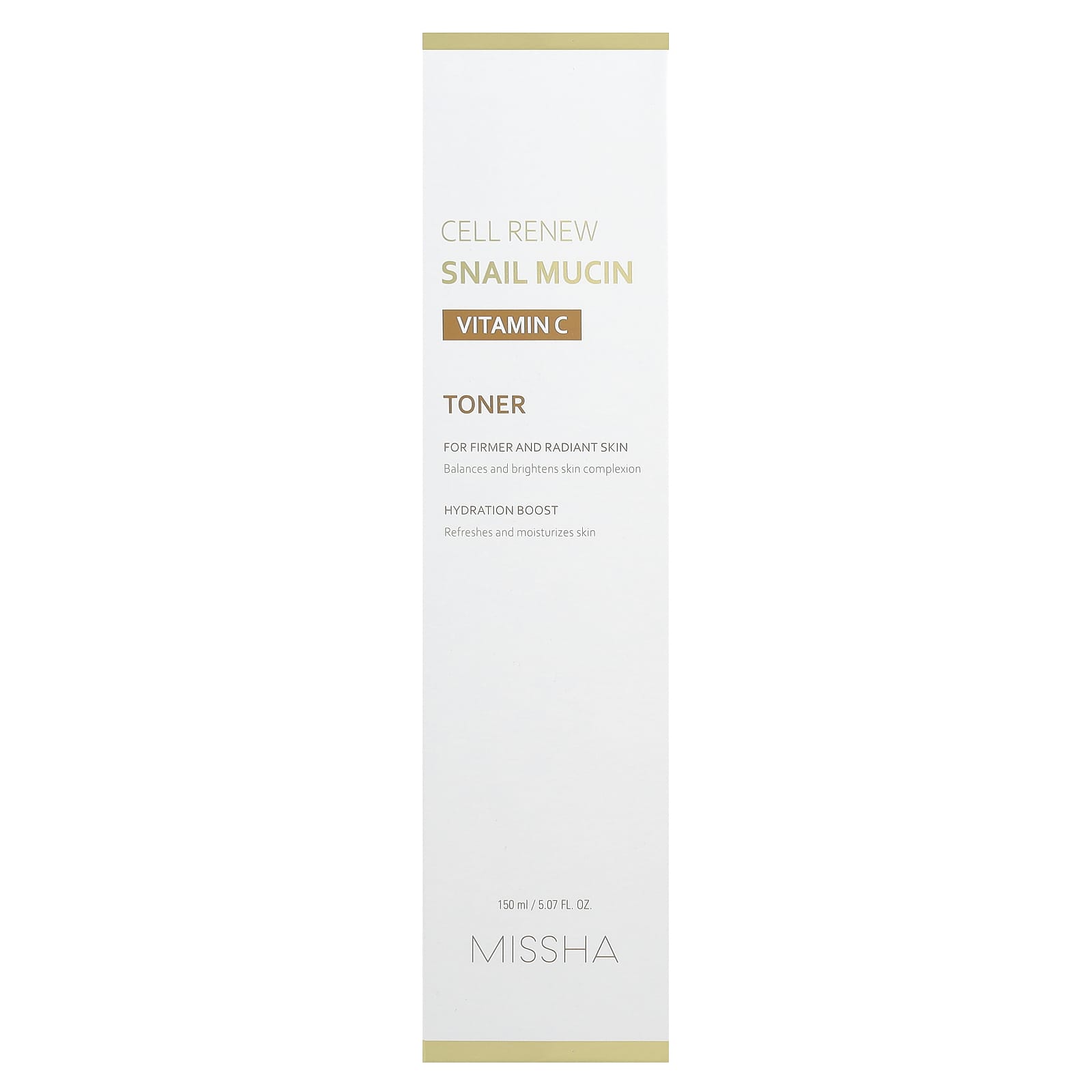 Missha, Cell Renew Snail Mucin, Vitamin C Toner, 5.07 fl oz (150 ml) - Image 2