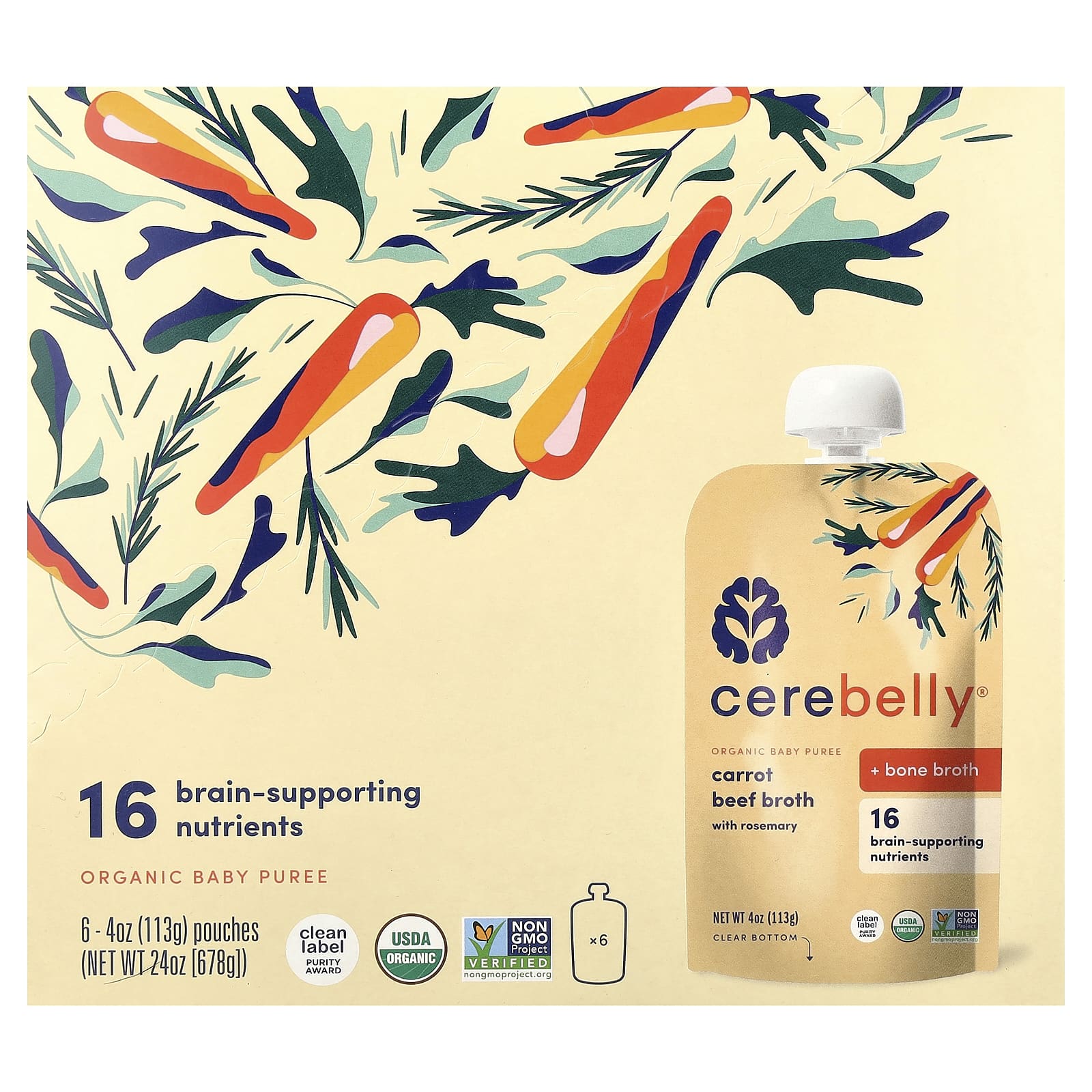 Brain-Boosting Organic Baby Puree | Cerebelly - Image 1