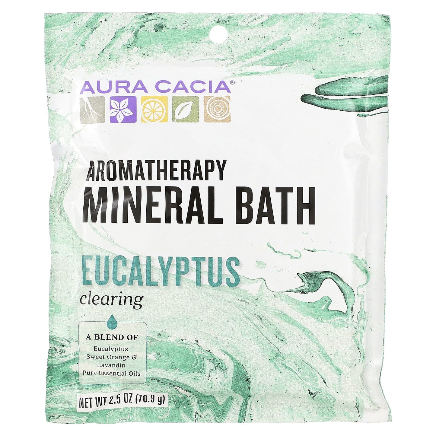 Aura Cacia Clearing Eucalyptus Mineral Bath, 2.5 oz - Image 1