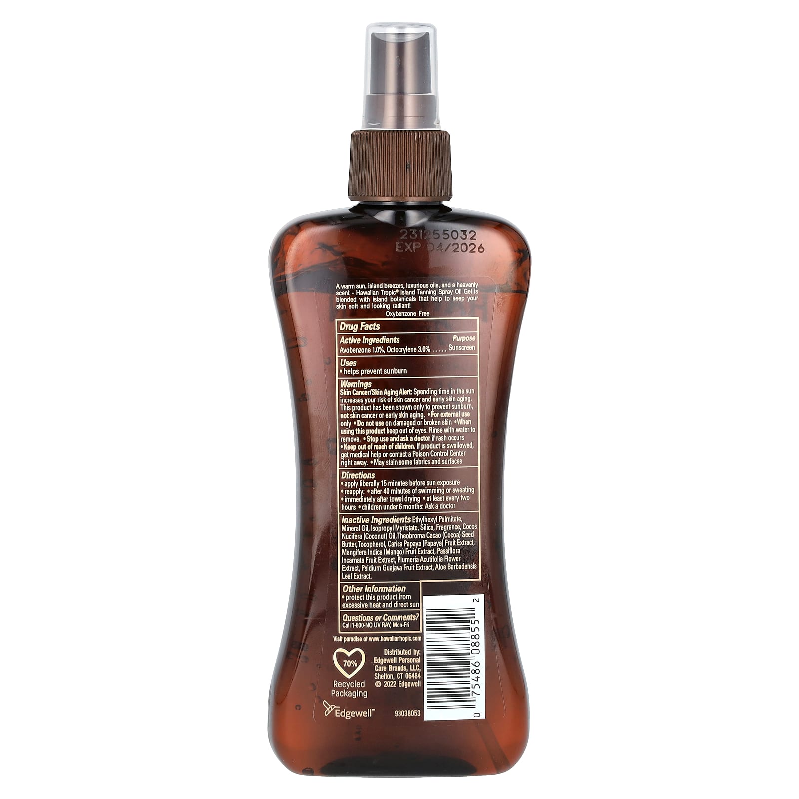Hawaiian Tropic Island Tanning Dry Spray Oil SPF 6 8 fl oz - Image 2