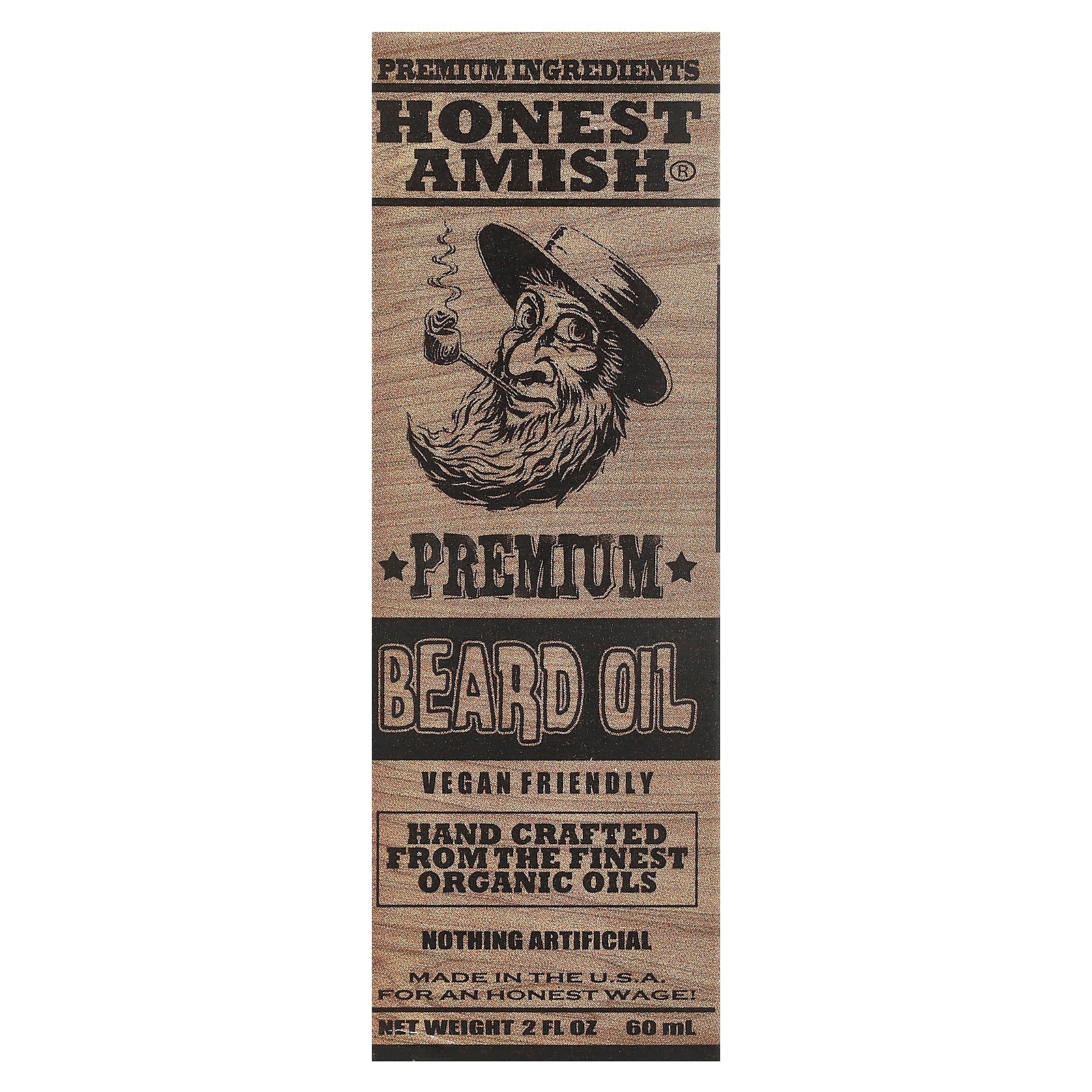 Honest Amish Premium Beard Oil 2 fl oz (60 ml) - Natural Care for Your Beard - Image 2