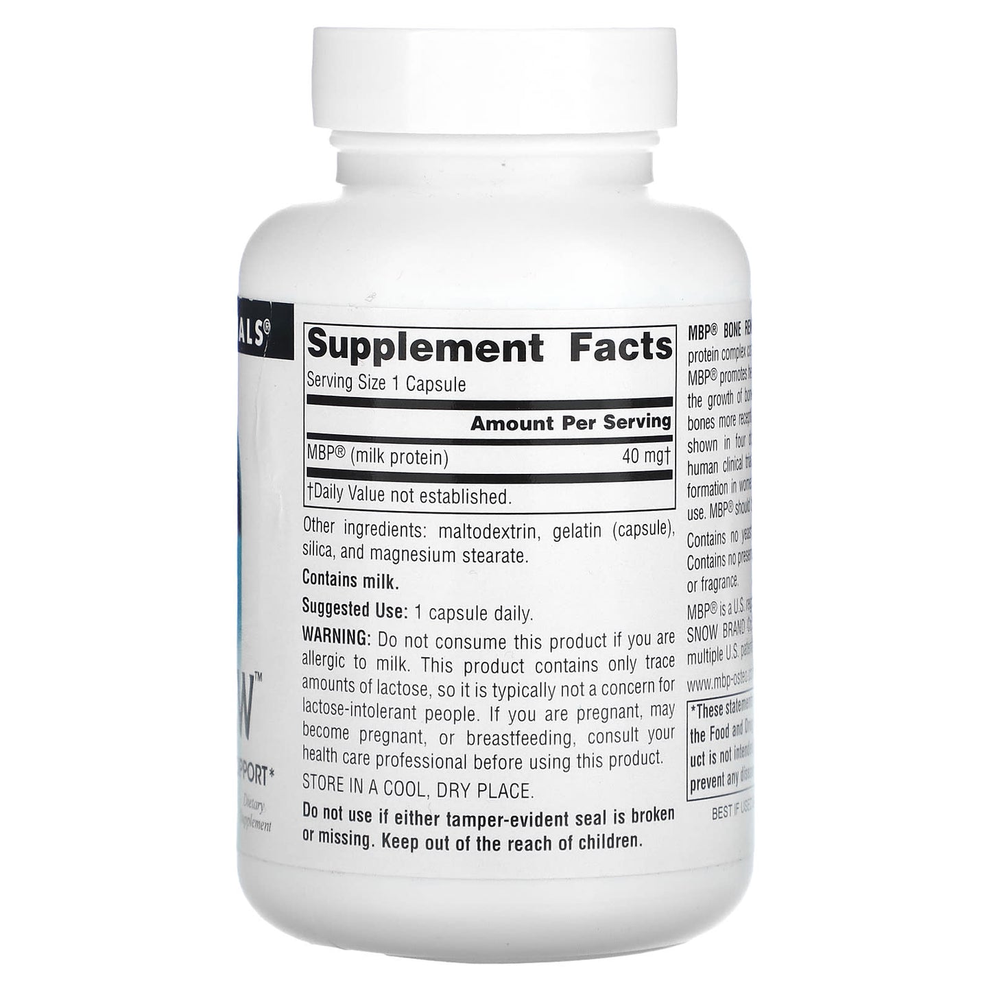 Source Naturals, MBP, Bone Renew, 40 mg, 120 Capsules - Image 2