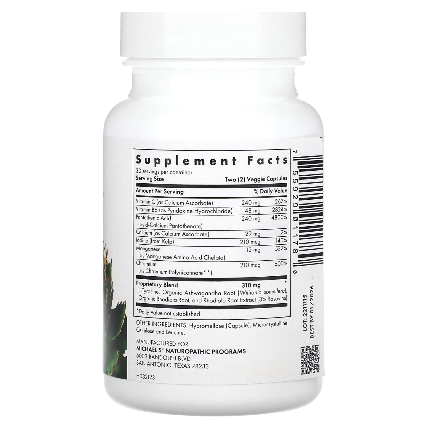 Michael's Health, Thyrodrenal, 60 Vegan Capsules - Image 2
