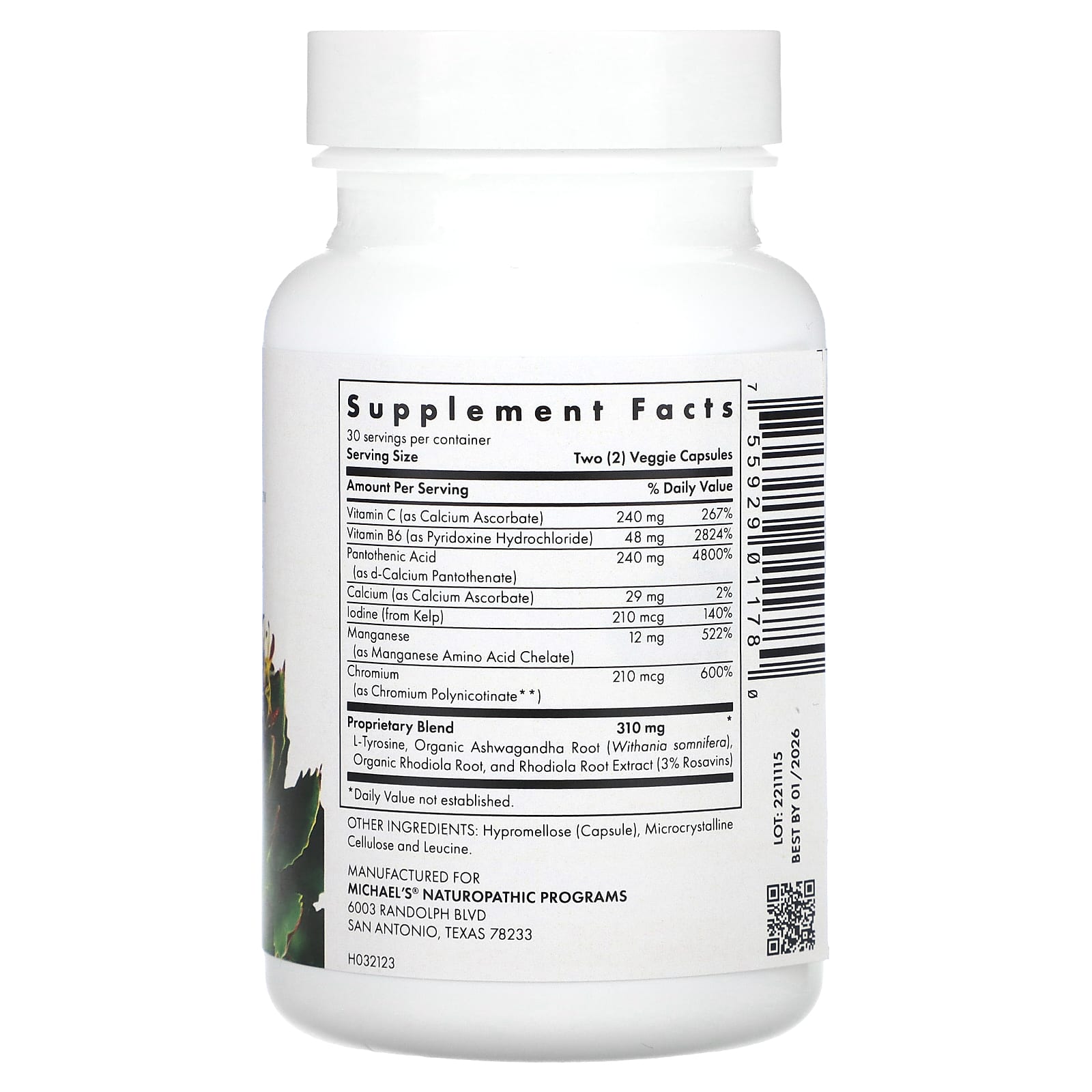 Michael's Health, Thyrodrenal, 60 Vegan Capsules - Image 2