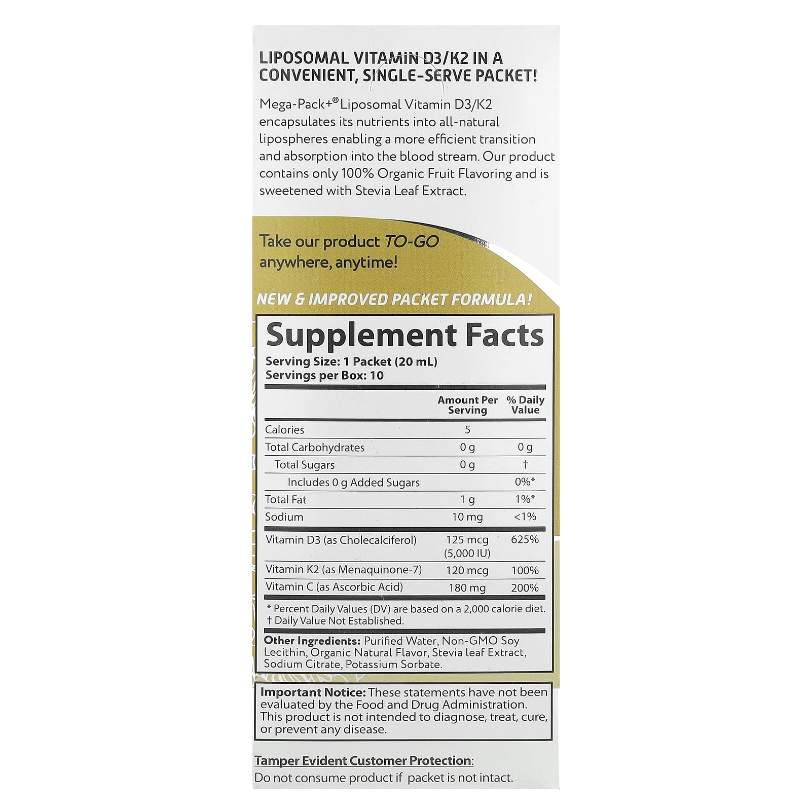 Boost Your Vitamin D3 & K2 Levels with Aurora Nutrascience's Liposomal Formula - Image 2