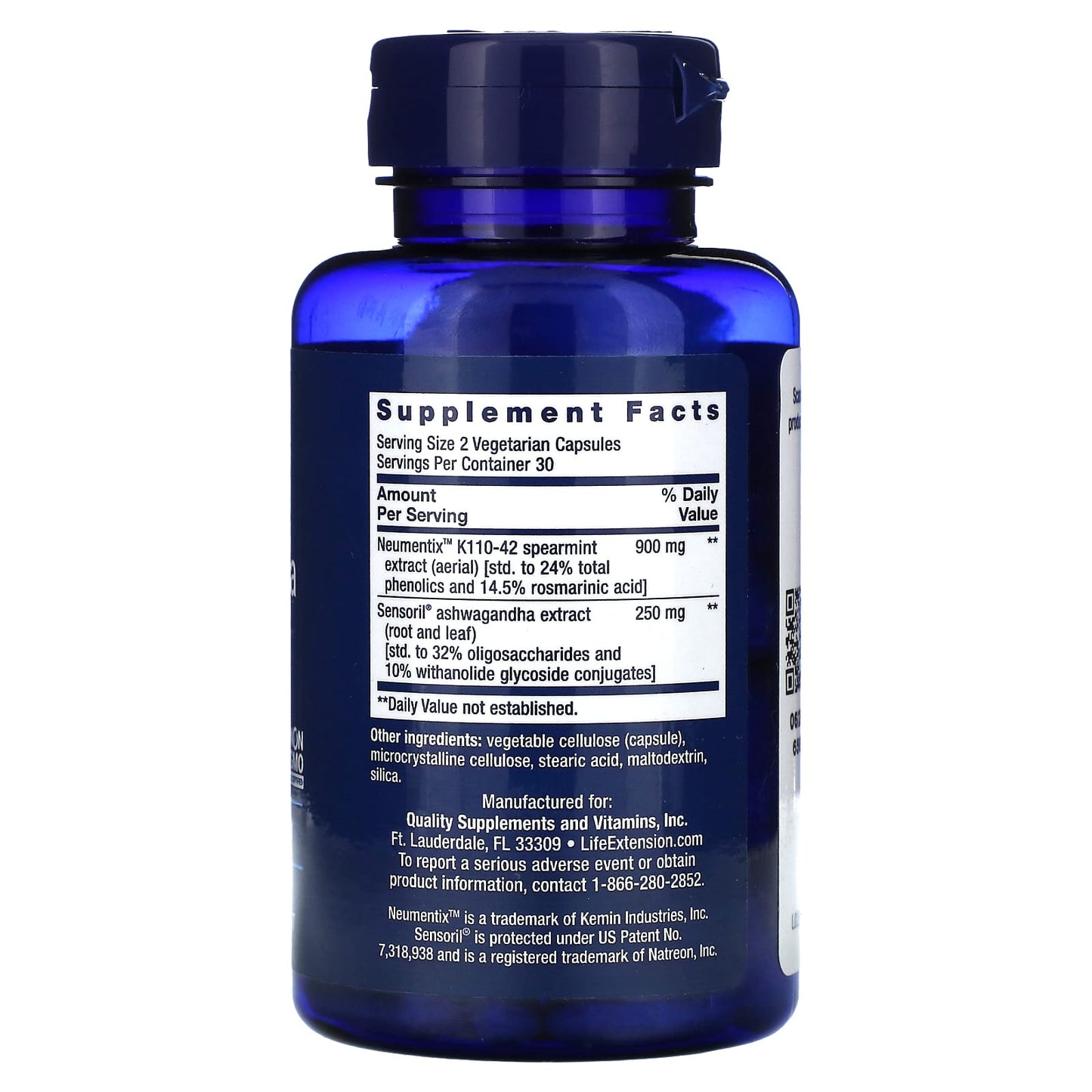 Life Extension, Ashwagandha Plus , 60 Vegetarian Capsules - Image 2