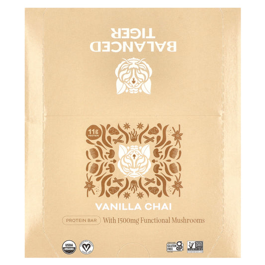 Vanilla Chai Protein Bar by Balanced Tiger | USDA Organic & Vegan - Image 1