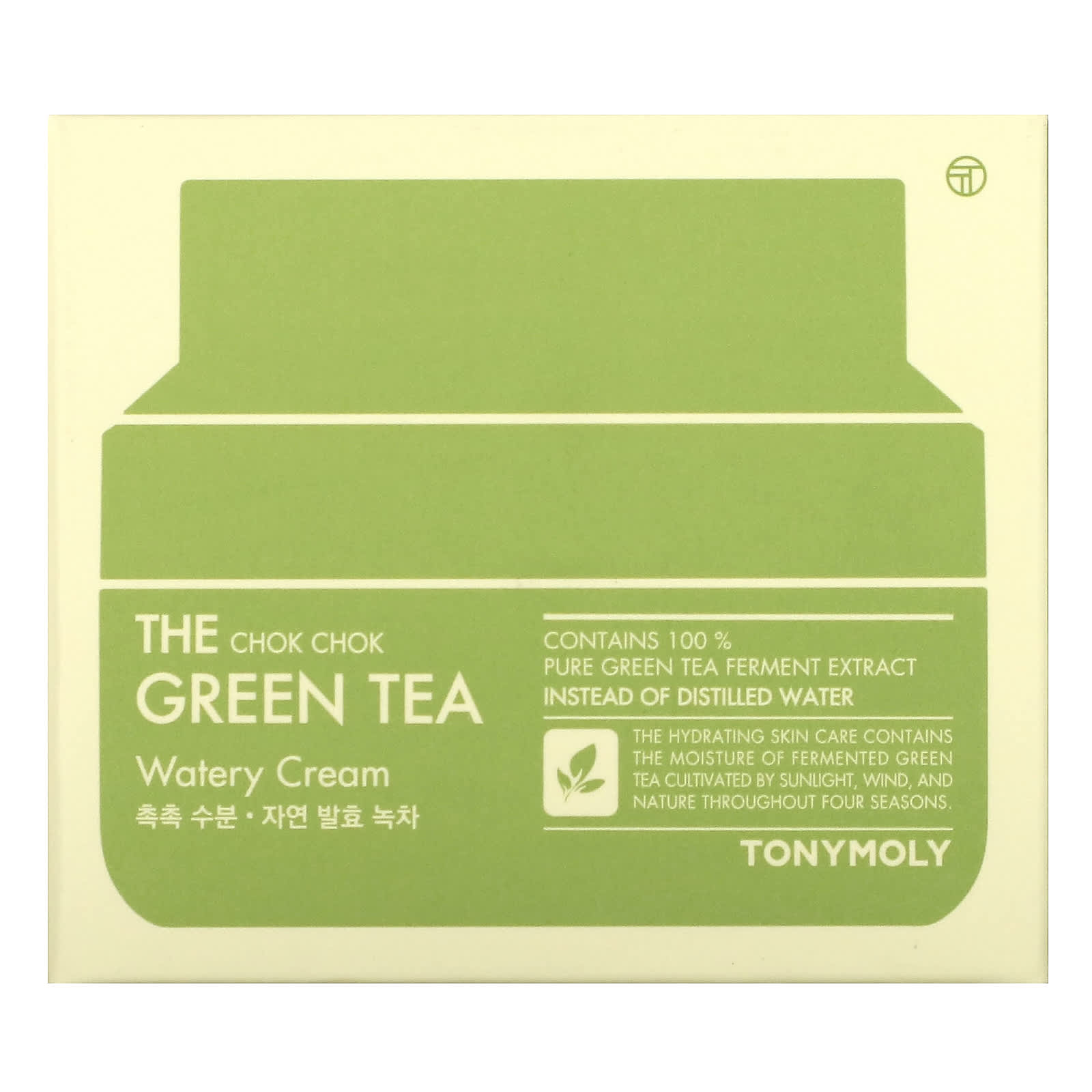 TonyMoly, The Chok Chok Green Tea, Watery Cream, 60 ml - Image 2
