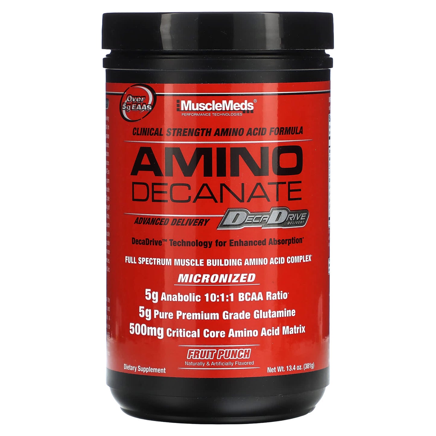 MuscleMeds, Amino Decanate, Fruit Punch, 13.4 oz (381 g) - Image 1