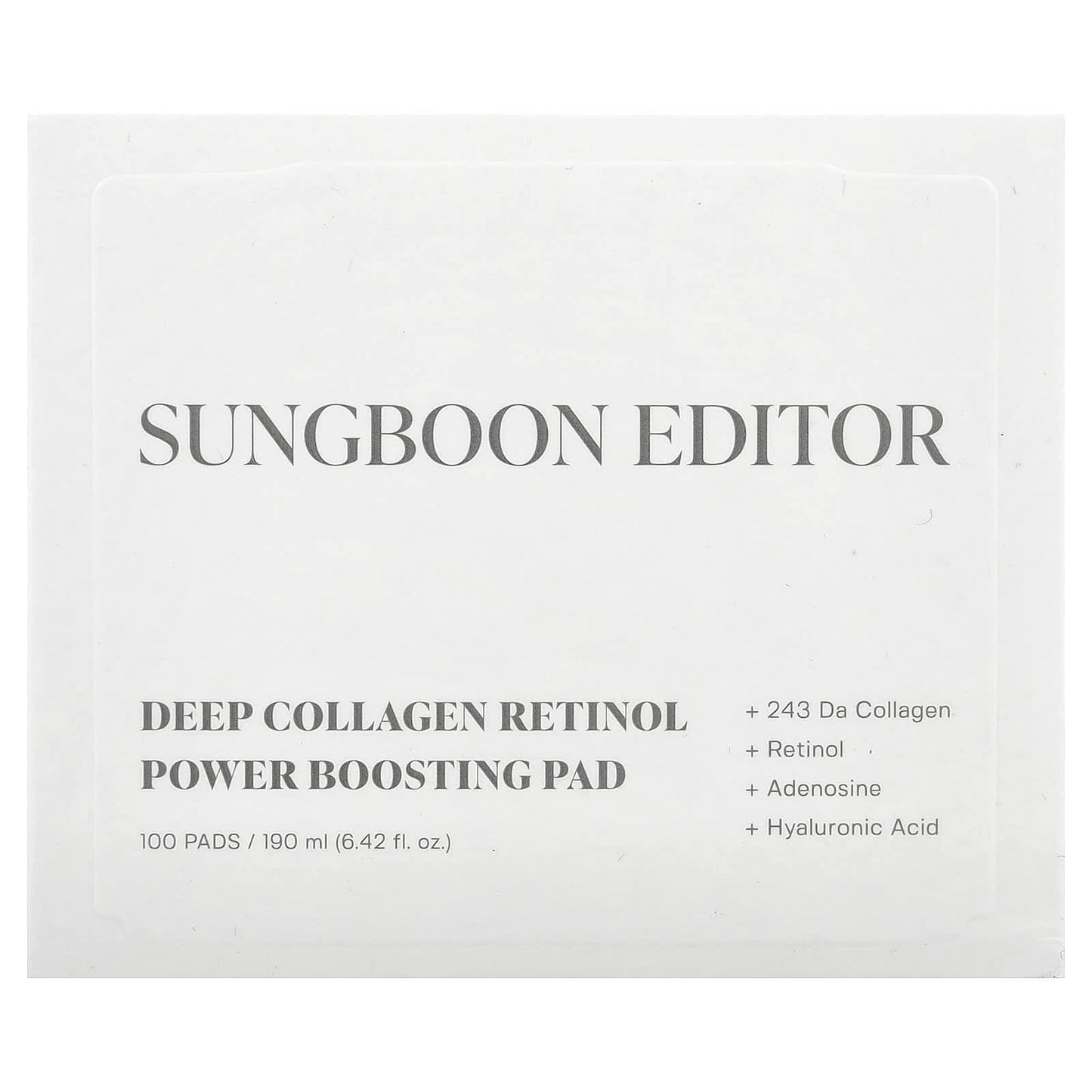 Sungboon Editor, Deep Collagen Retinol Power Boosting Pad, 100 Pads - Image 2