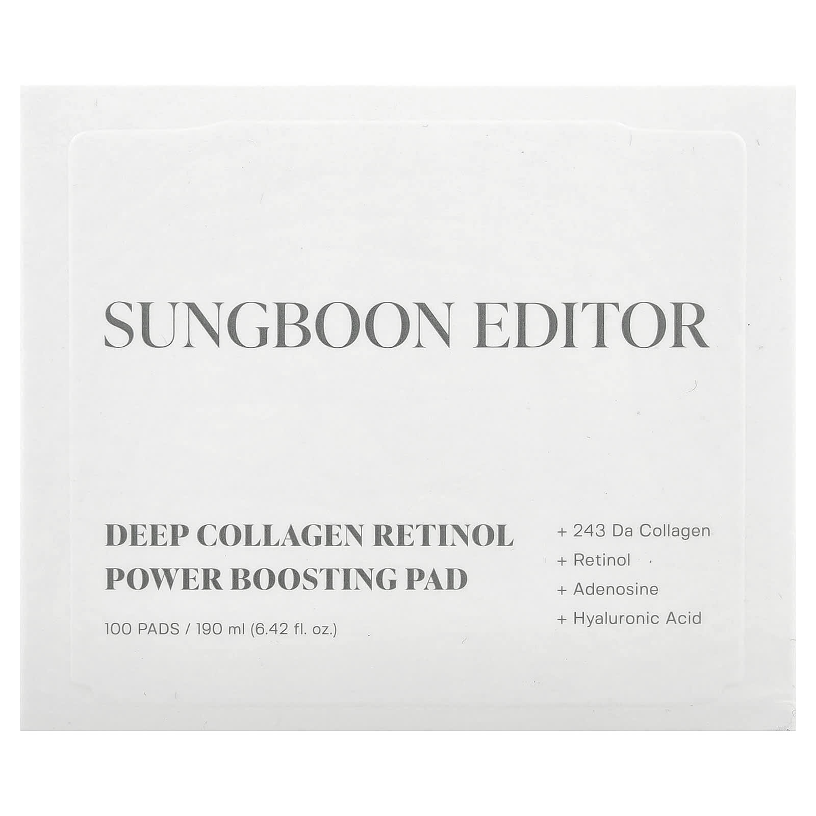 Sungboon Editor, Deep Collagen Retinol Power Boosting Pad, 100 Pads - Image 2
