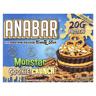 Monster Cookie Crunch Protein-Packed Candy Bar by The Anabar - 20g Protein, Low 