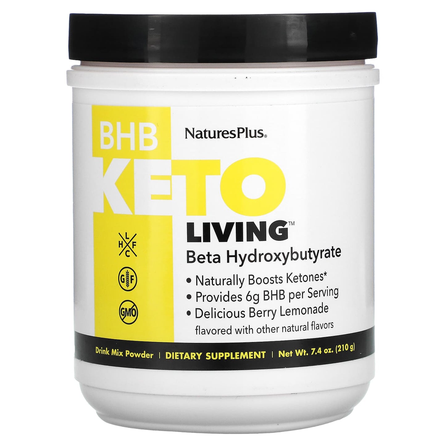 NaturesPlus, BHB Keto Living, Berry Lemonade, 7.4 oz (210 g) - Image 1